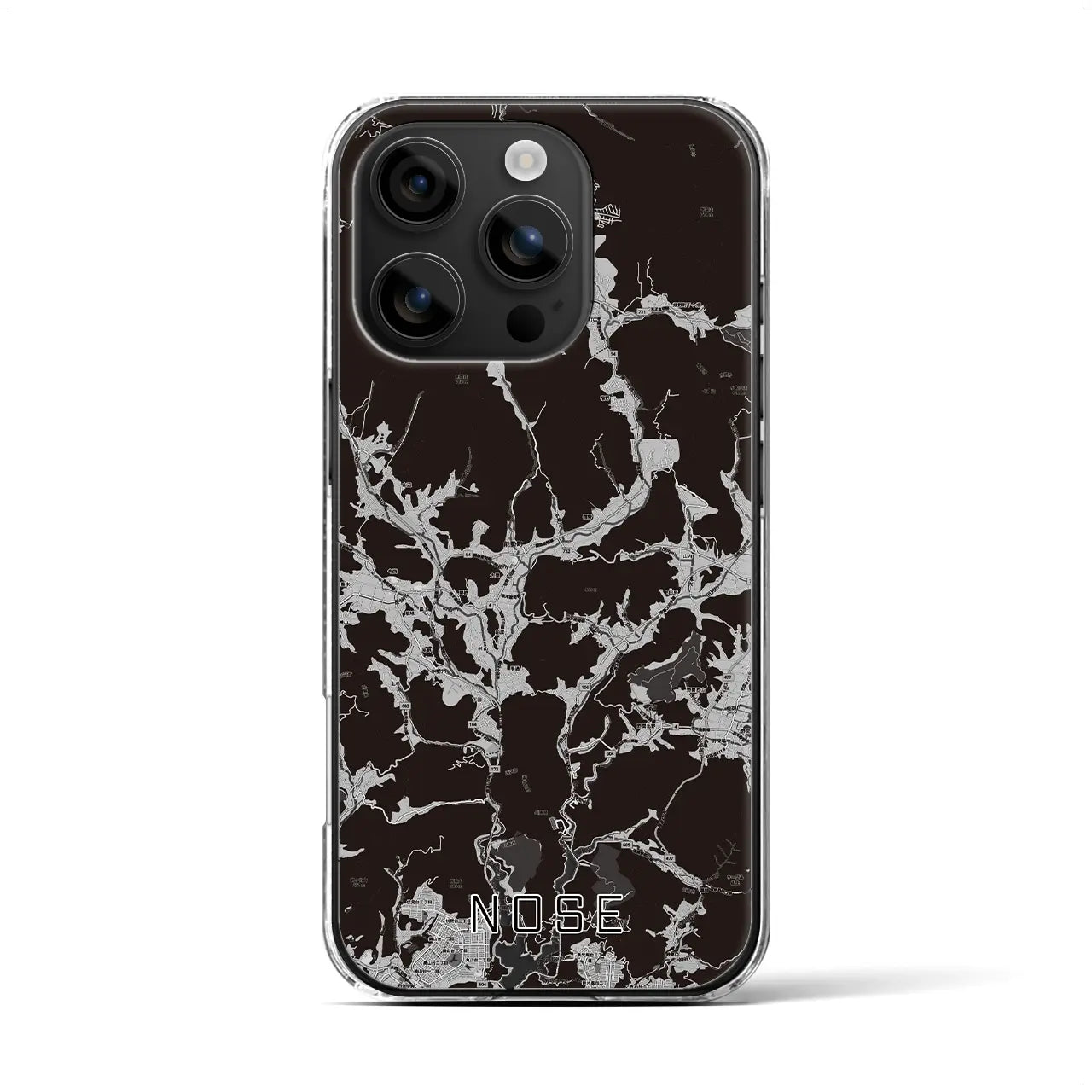 【能勢(大阪府)】地図柄iPhoneケース(クリアタイプ)