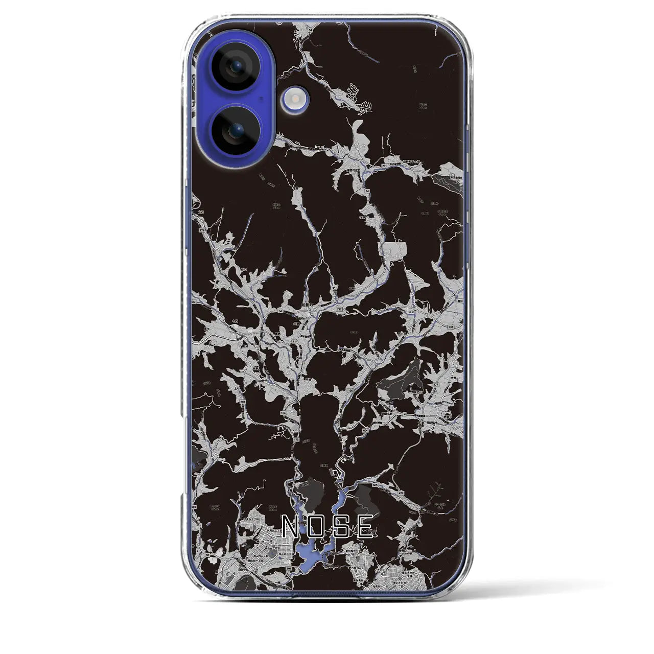 【能勢(大阪府)】地図柄iPhoneケース(クリアタイプ)