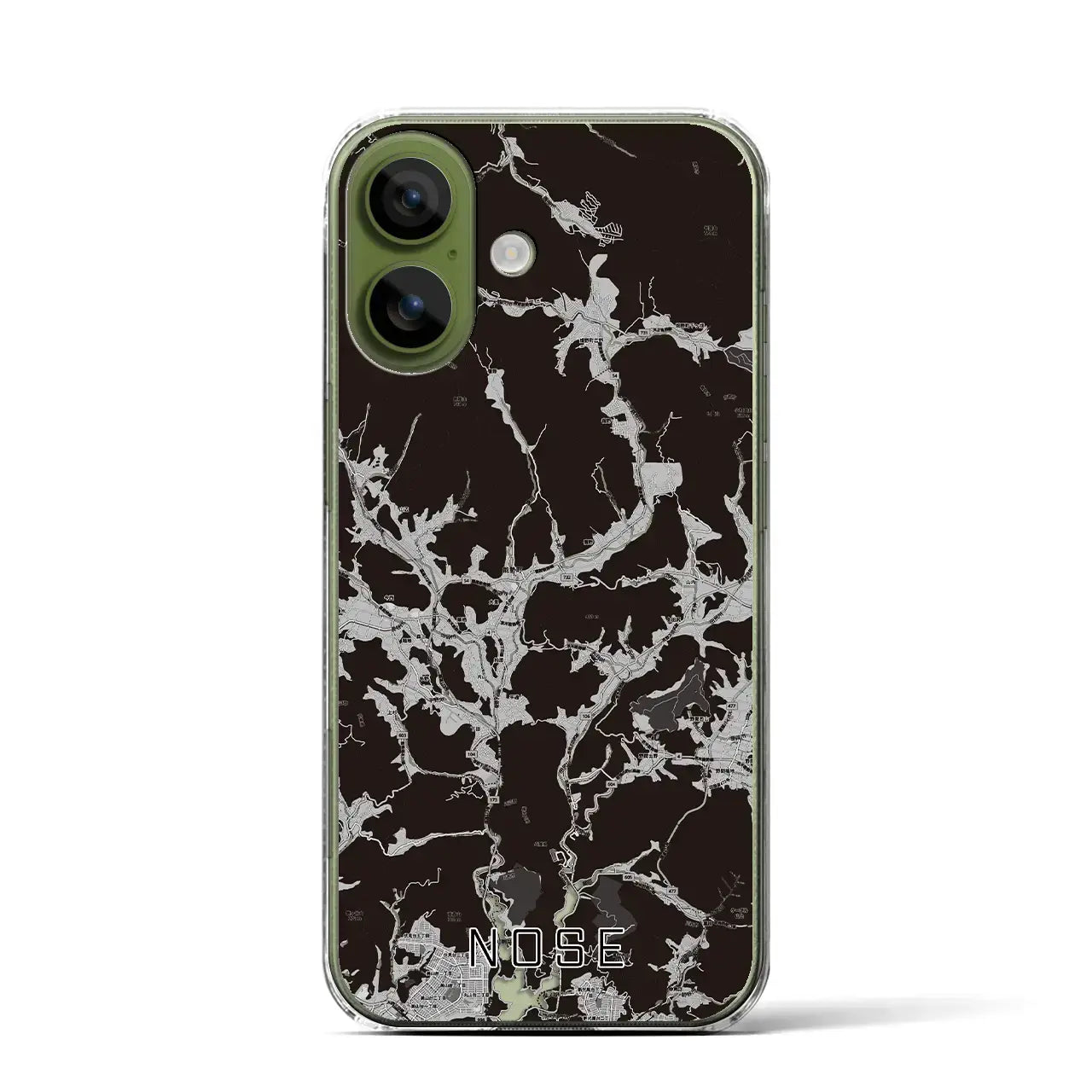 【能勢(大阪府)】地図柄iPhoneケース(クリアタイプ)