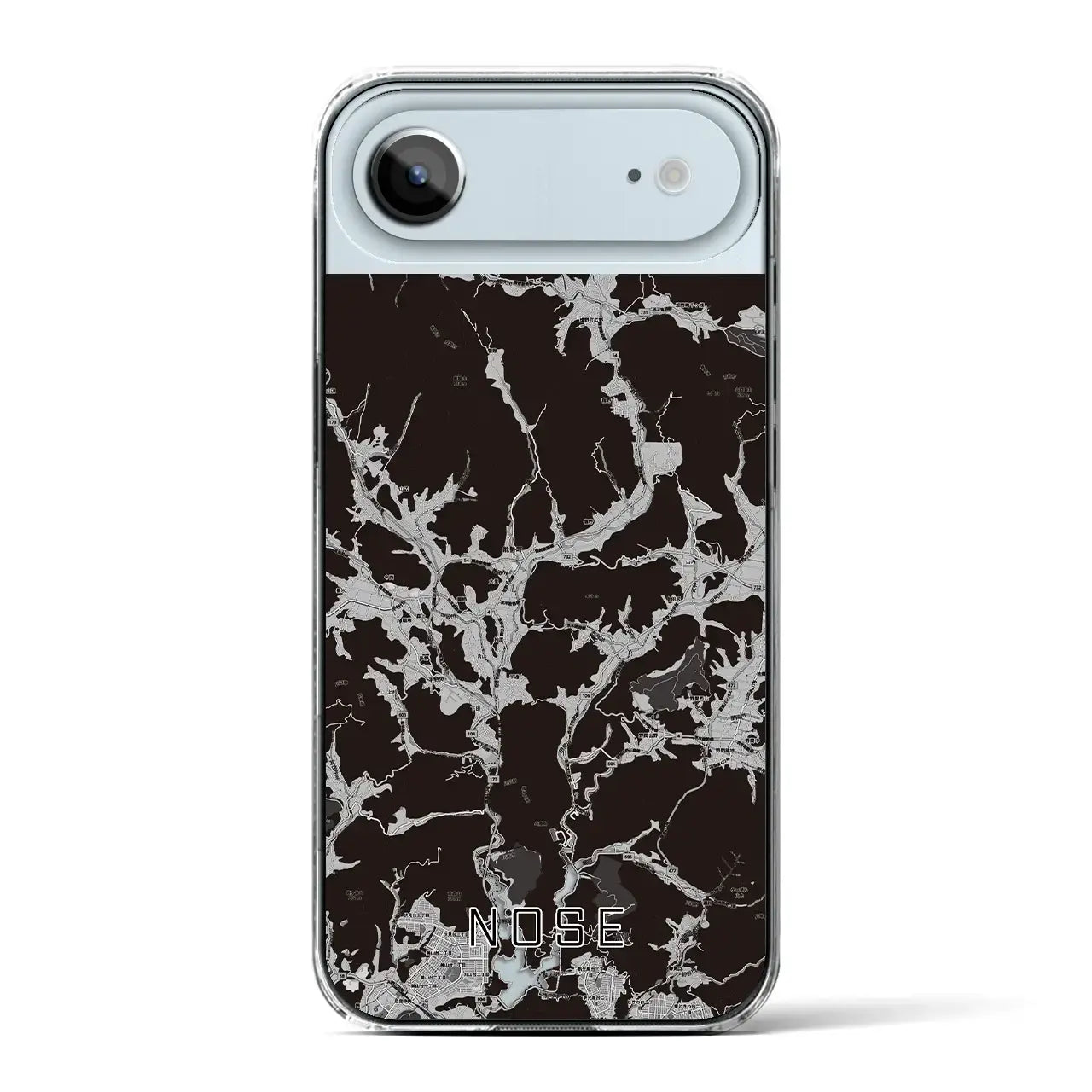 【能勢(大阪府)】地図柄iPhoneケース(クリアタイプ)