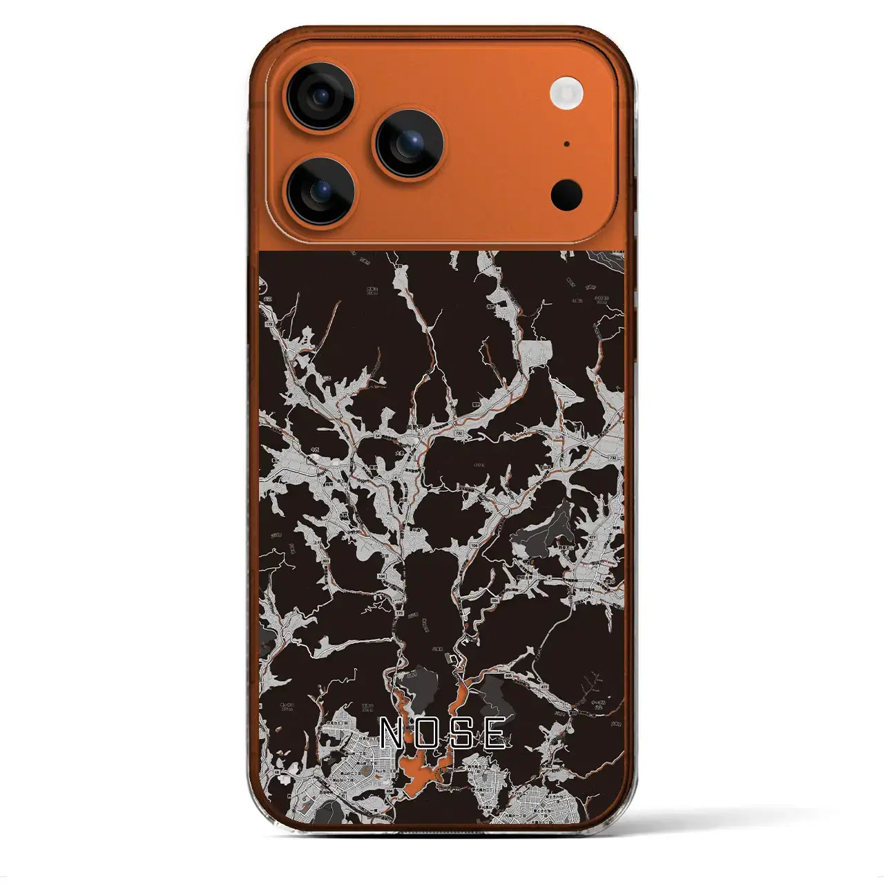 【能勢(大阪府)】地図柄iPhoneケース(クリアタイプ)