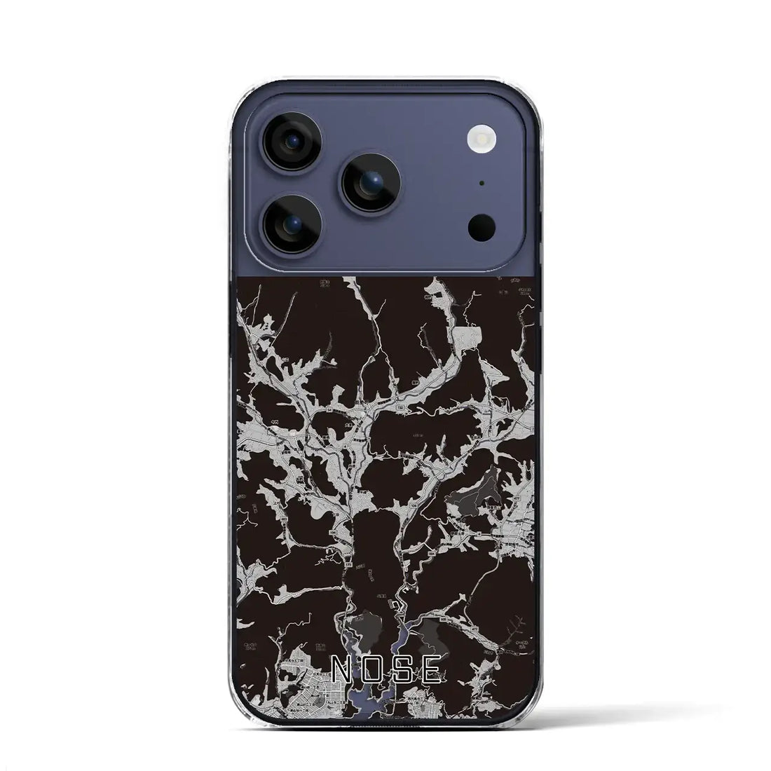 【能勢(大阪府)】地図柄iPhoneケース(クリアタイプ)