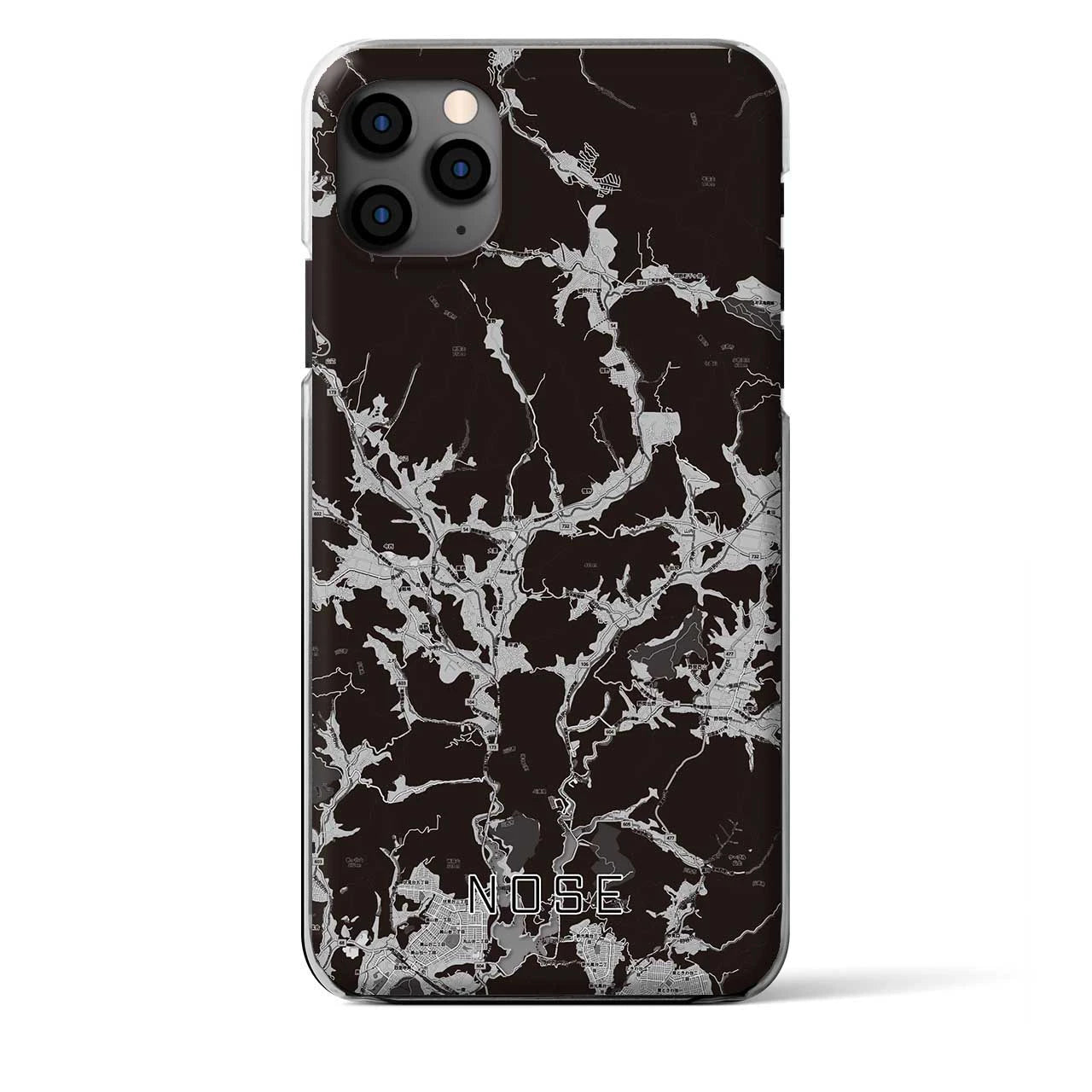 【能勢(大阪府)】地図柄iPhoneケース(クリアタイプ)