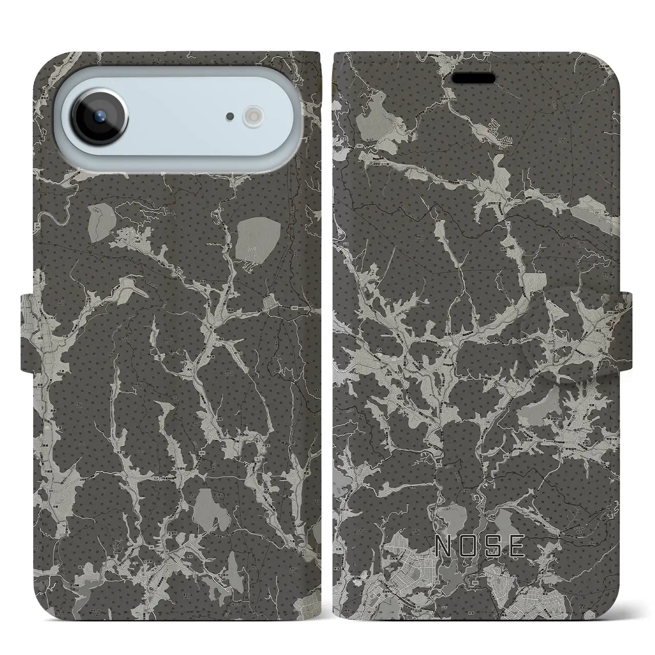 【能勢(大阪府)】地図柄iPhoneケース(手帳タイプ)