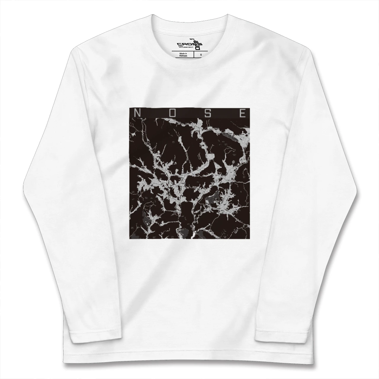 【能勢(大阪府)】地図柄ロングスリーブTシャツ