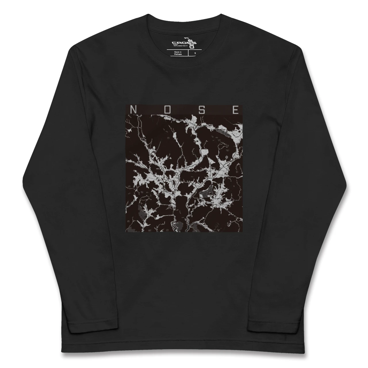 【能勢(大阪府)】地図柄ロングスリーブTシャツ