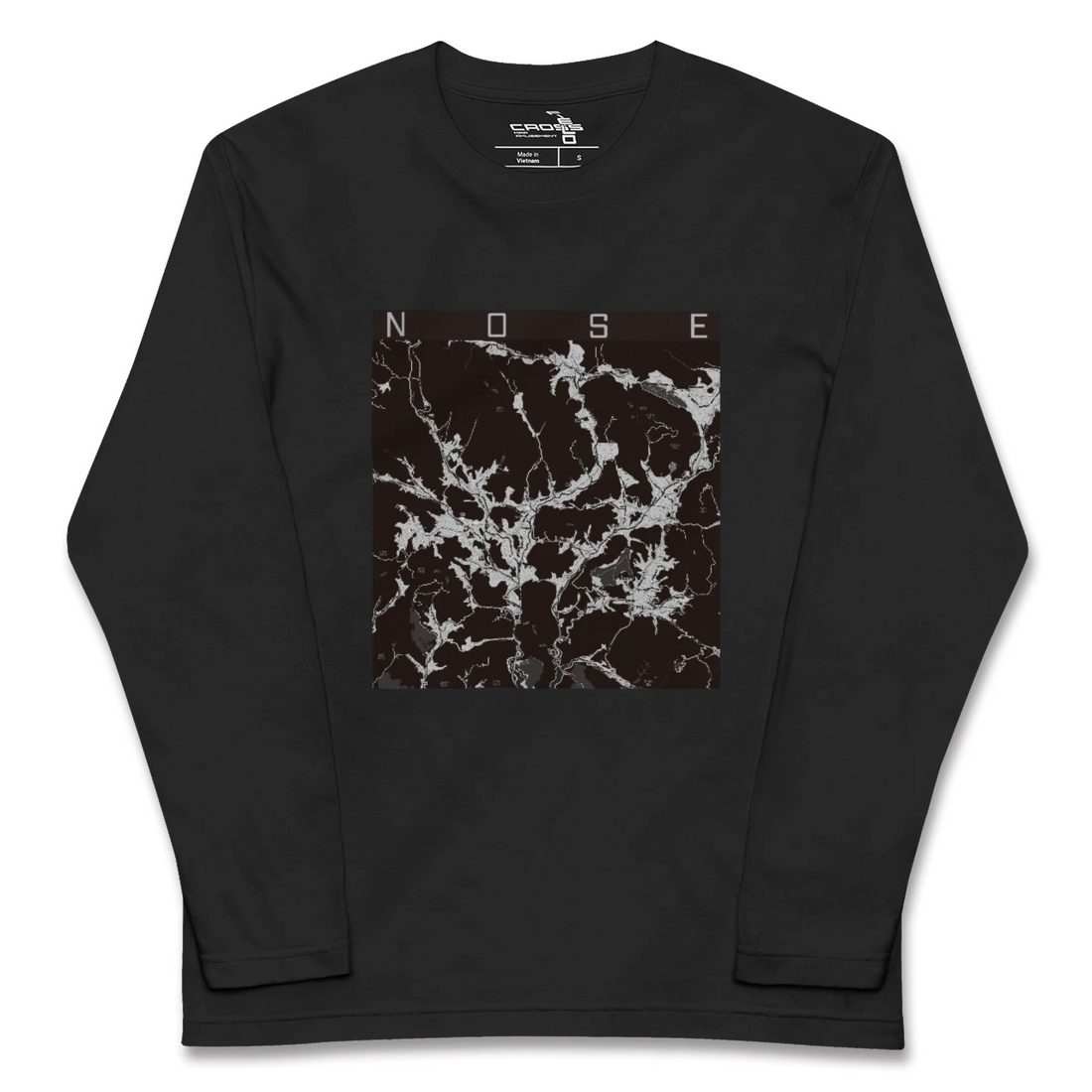 【能勢(大阪府)】地図柄ロングスリーブTシャツ