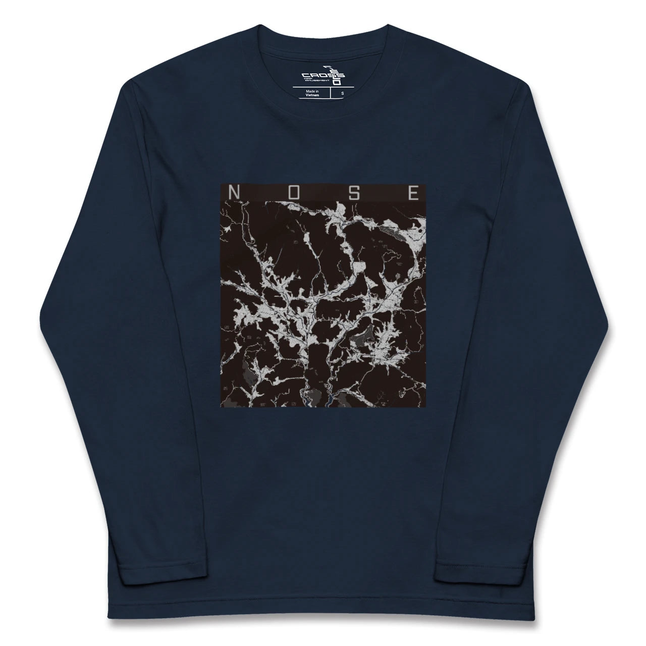 【能勢(大阪府)】地図柄ロングスリーブTシャツ