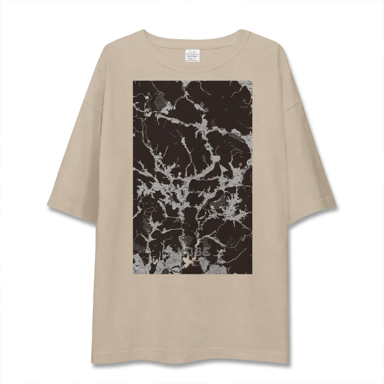 【能勢(大阪府)】地図柄ビッグシルエットTシャツ