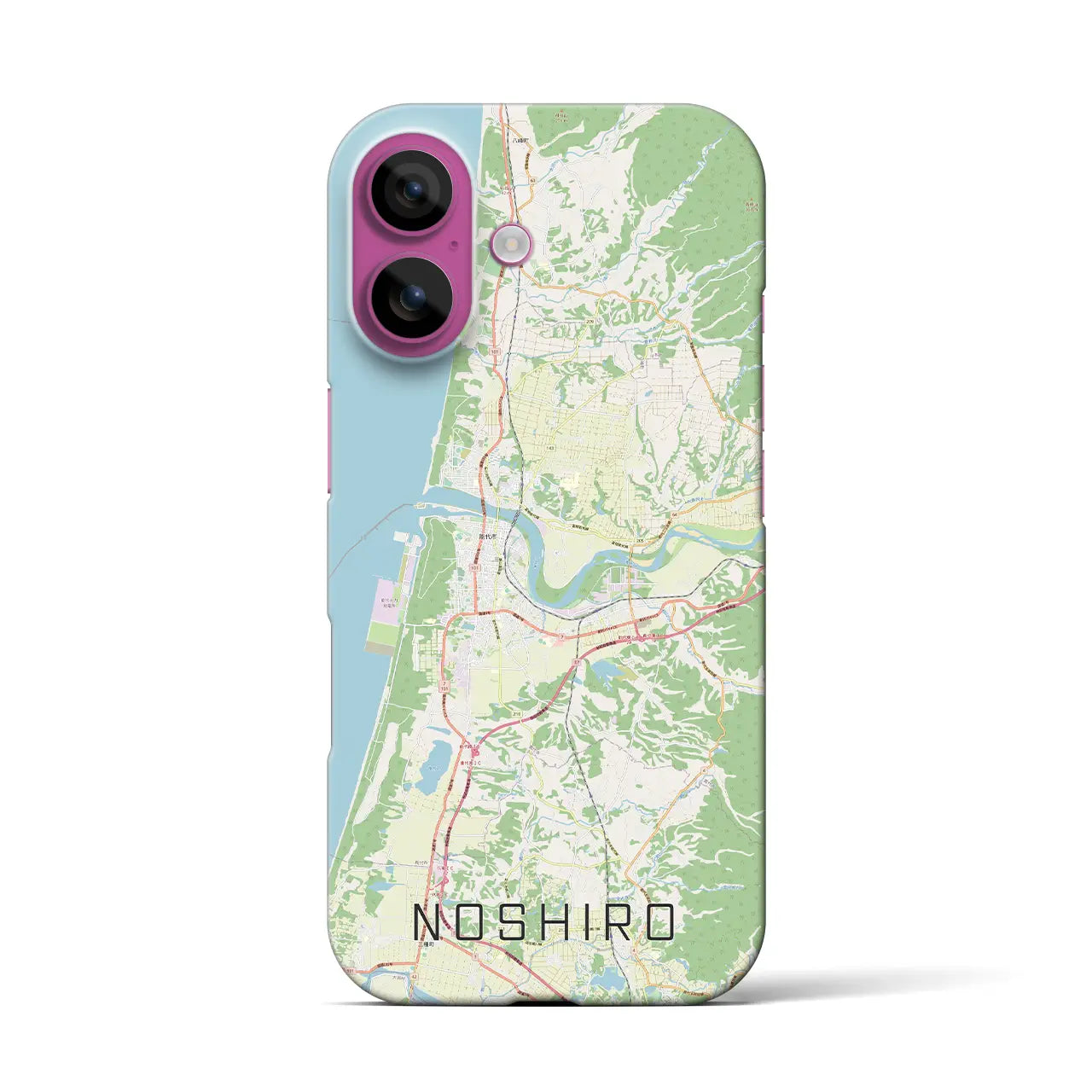 【能代(秋田県)】地図柄iPhoneケース(バックカバータイプ)