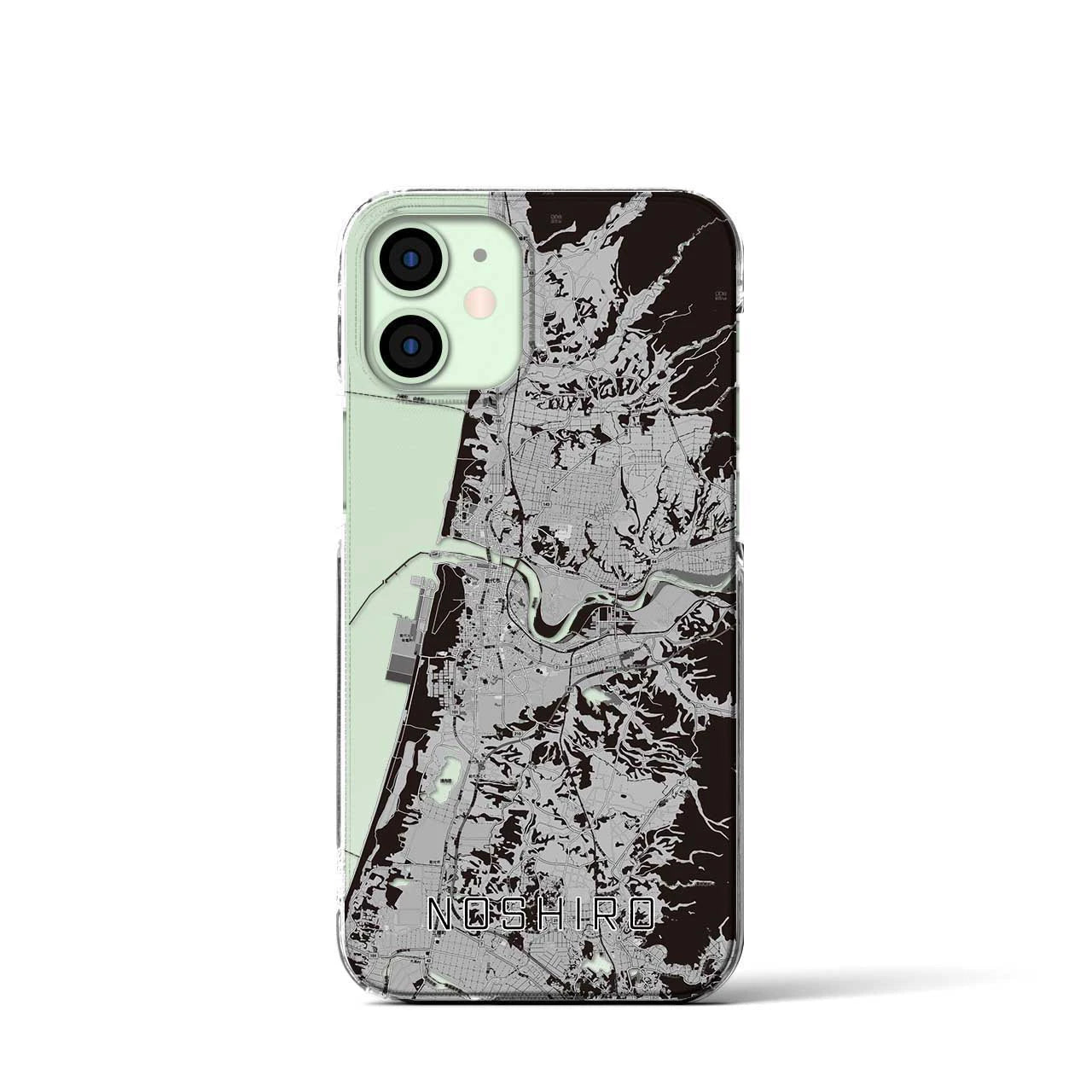 【能代(秋田県)】地図柄iPhoneケース(クリアタイプ)