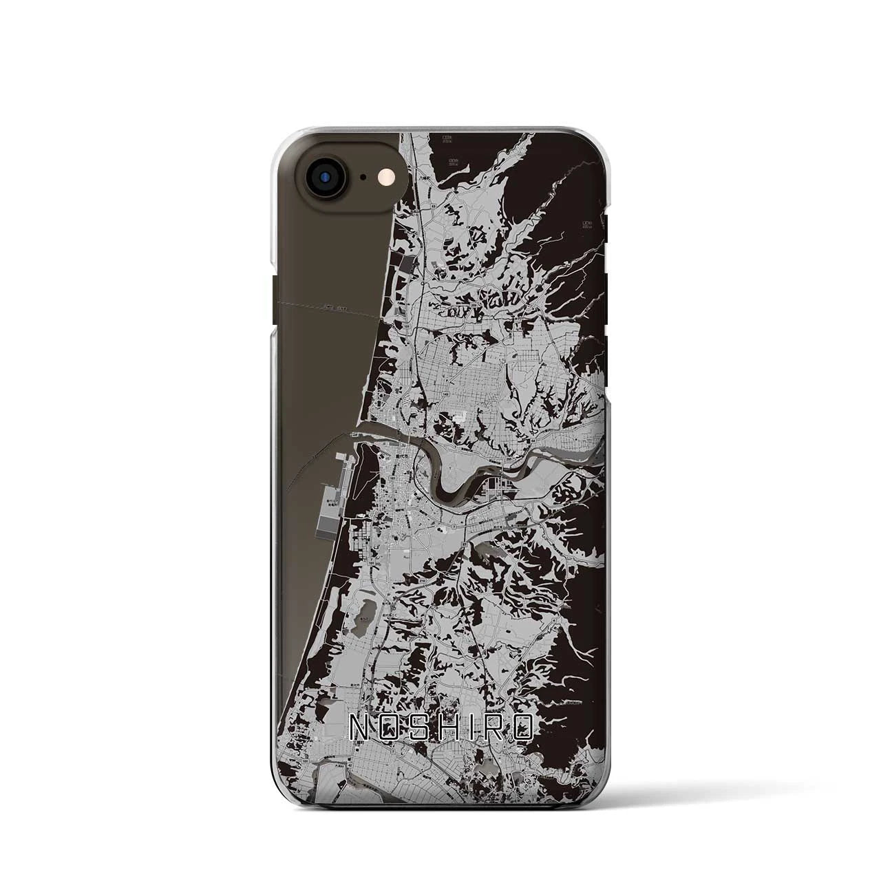 【能代(秋田県)】地図柄iPhoneケース(クリアタイプ)