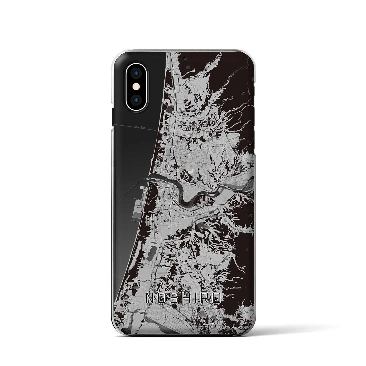 【能代(秋田県)】地図柄iPhoneケース(クリアタイプ)