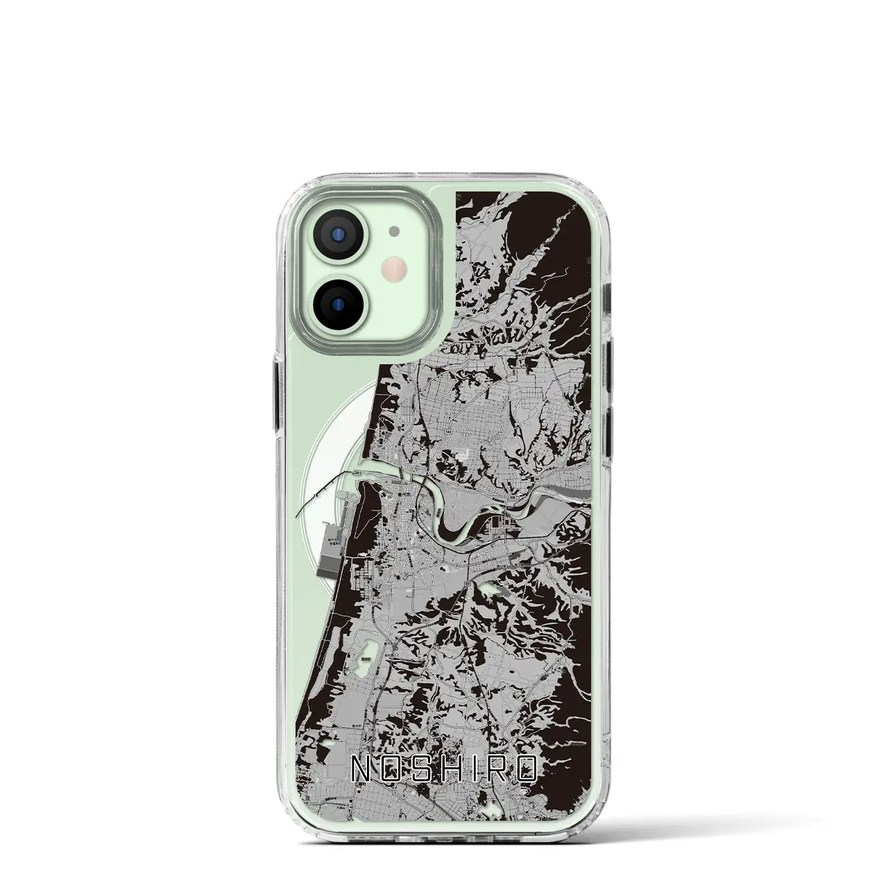 【能代(秋田県)】地図柄iPhoneケース(MagSafeタイプ)