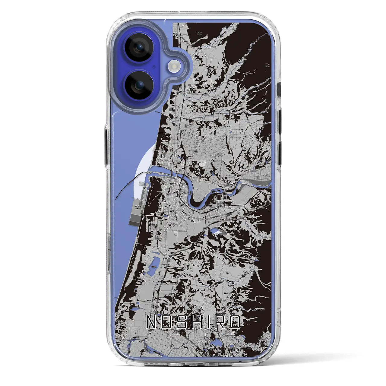 【能代(秋田県)】地図柄iPhoneケース(MagSafeタイプ)