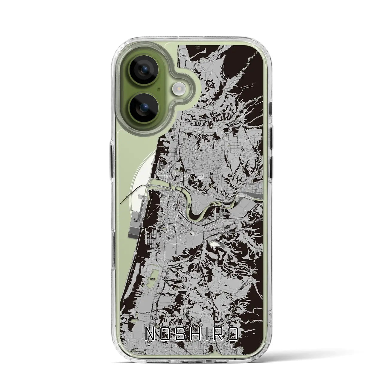 【能代(秋田県)】地図柄iPhoneケース(MagSafeタイプ)