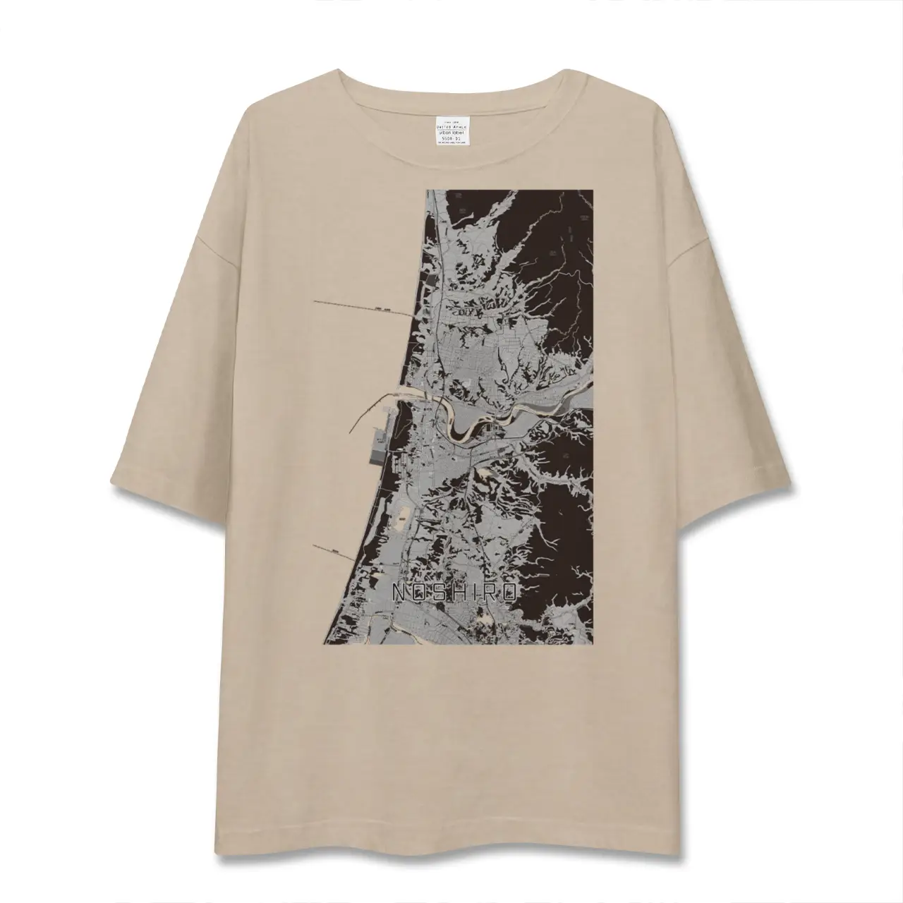 【能代(秋田県)】地図柄ビッグシルエットTシャツ