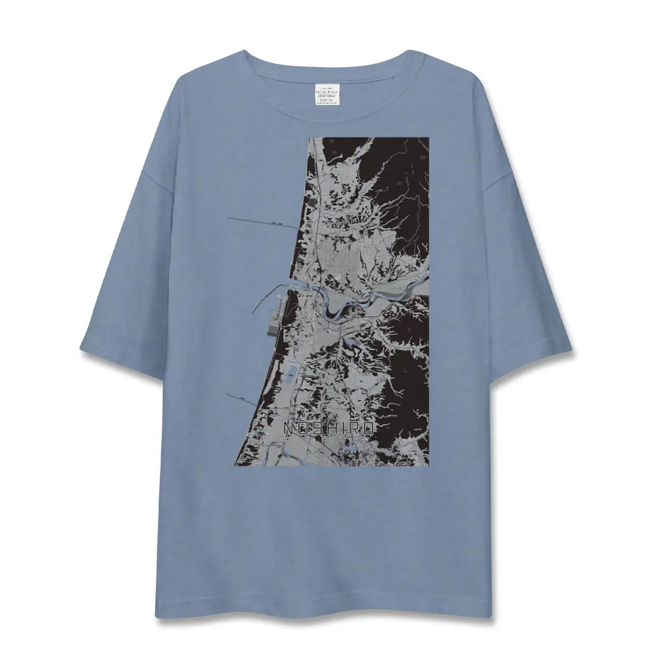 【能代(秋田県)】地図柄ビッグシルエットTシャツ