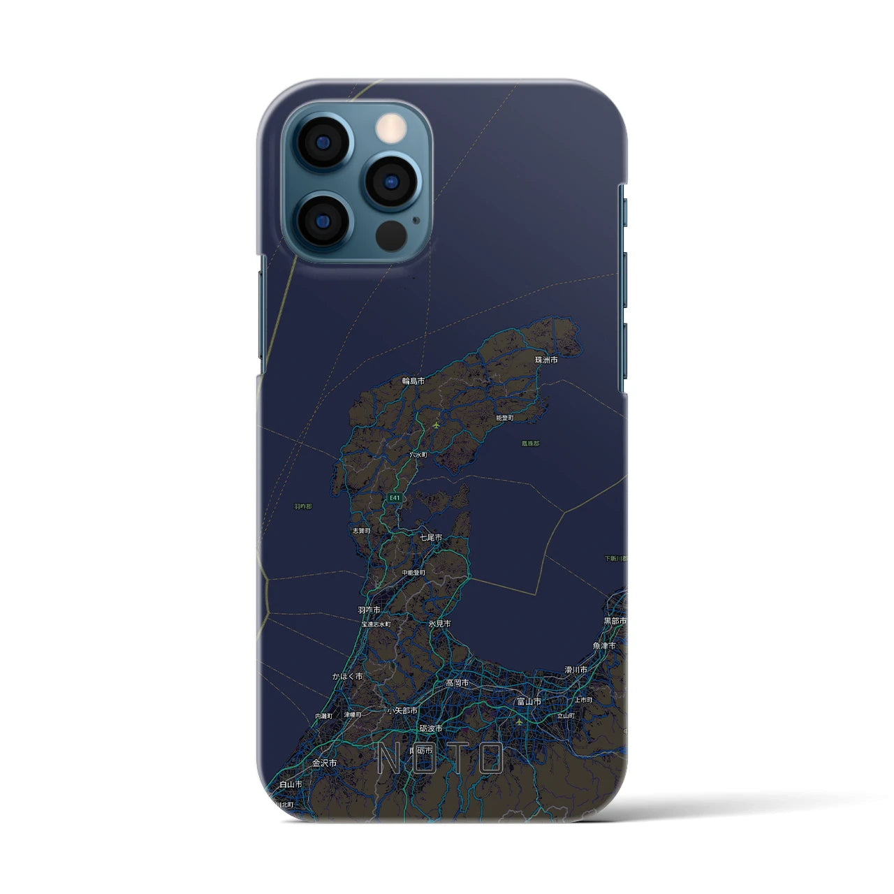 【能登2(石川県)】地図柄iPhoneケース(バックカバータイプ)