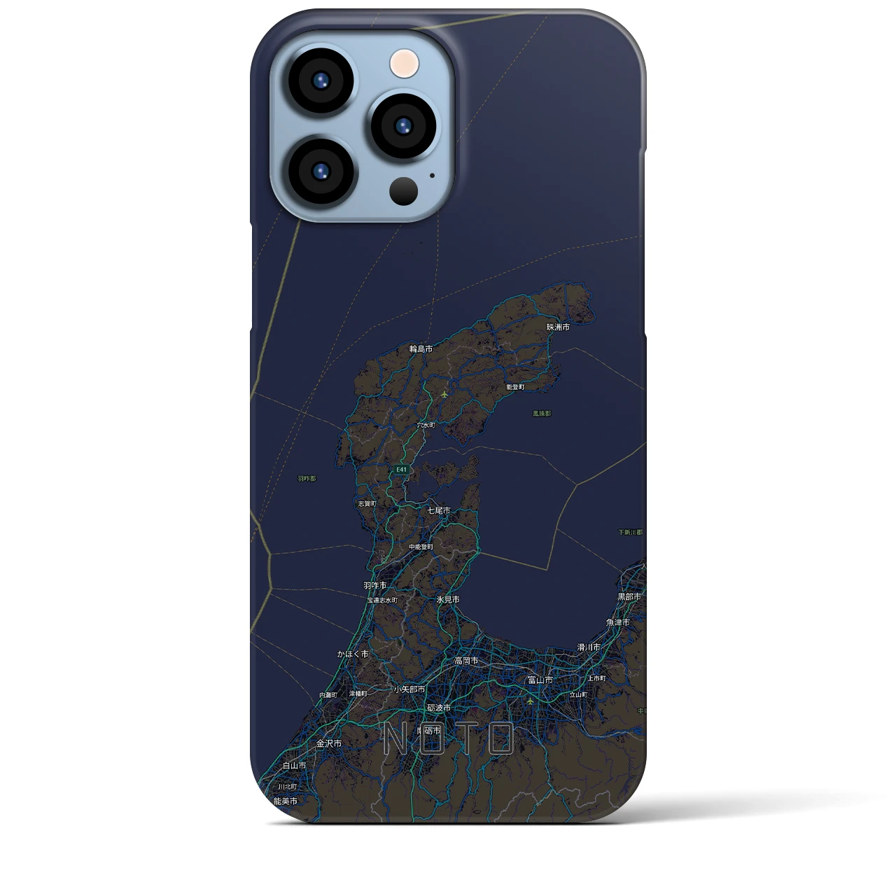 【能登2(石川県)】地図柄iPhoneケース(バックカバータイプ)