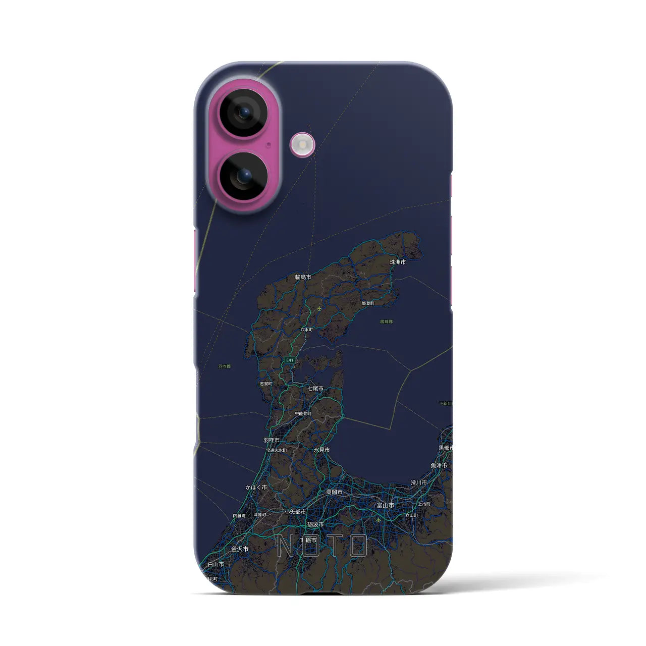 【能登2(石川県)】地図柄iPhoneケース(バックカバータイプ)