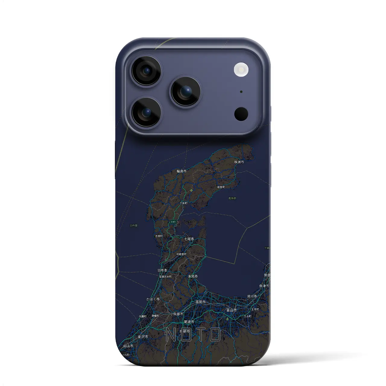 【能登2(石川県)】地図柄iPhoneケース(バックカバータイプ)