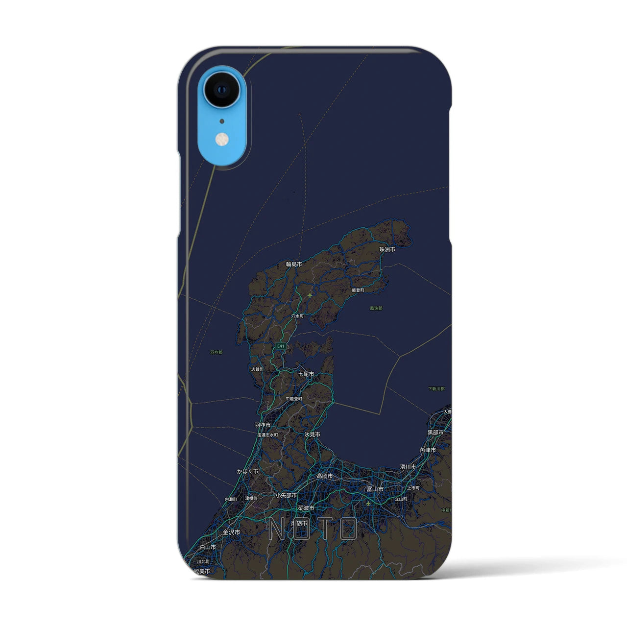 【能登2(石川県)】地図柄iPhoneケース(バックカバータイプ)