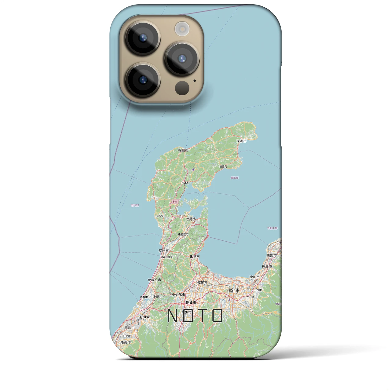 【能登2(石川県)】地図柄iPhoneケース(バックカバータイプ)