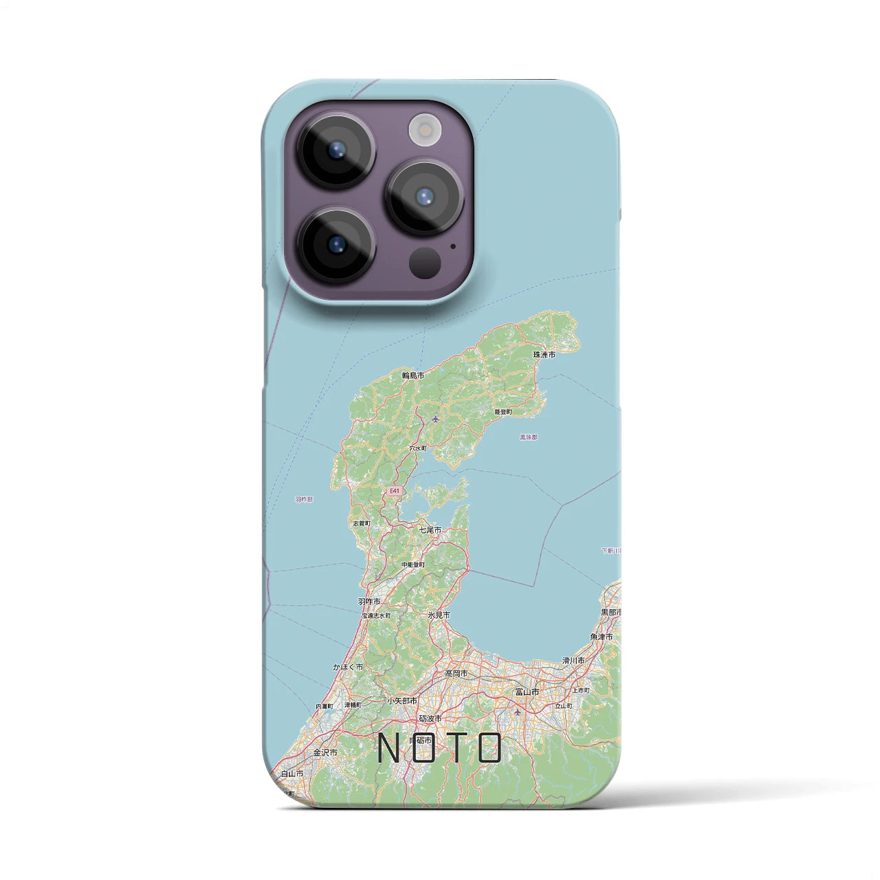 【能登2(石川県)】地図柄iPhoneケース(バックカバータイプ)