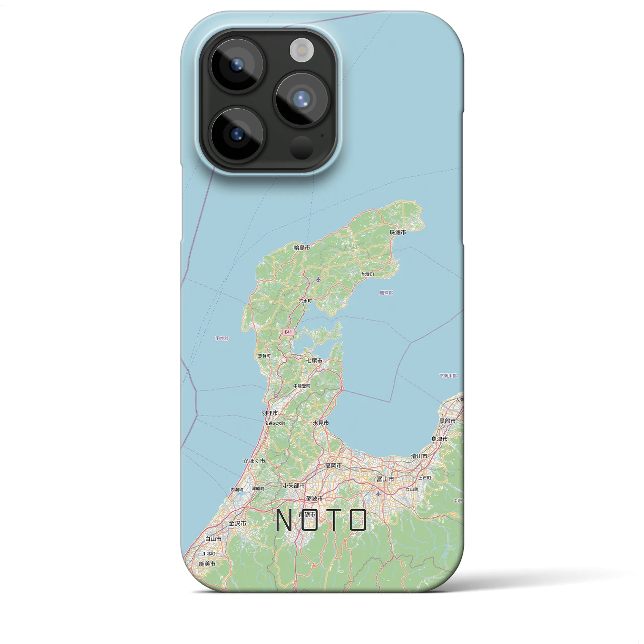 【能登2(石川県)】地図柄iPhoneケース(バックカバータイプ)