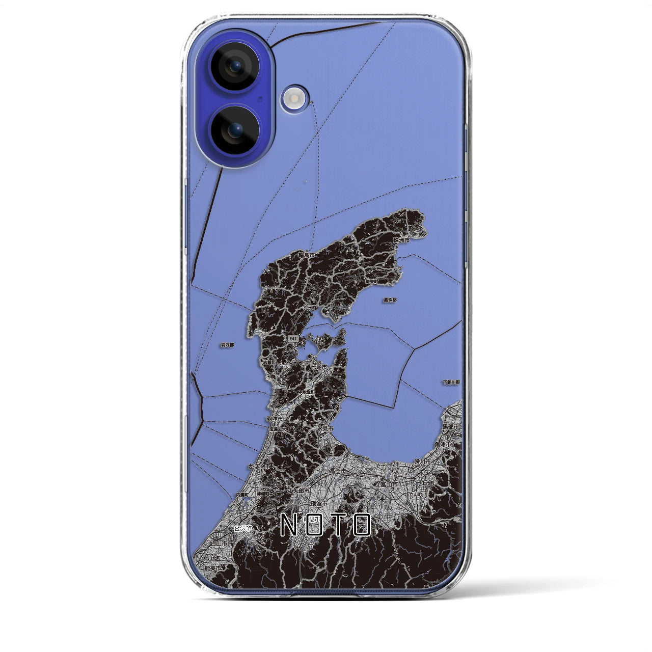 【能登2(石川県)】地図柄iPhoneケース(クリアタイプ)