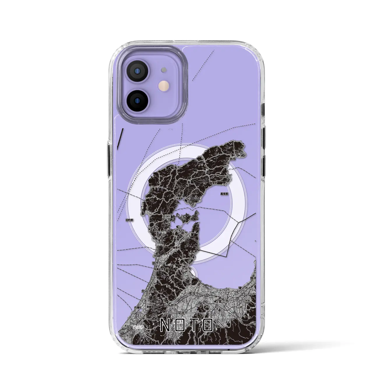 【能登2(石川県)】地図柄iPhoneケース(MagSafeタイプ)