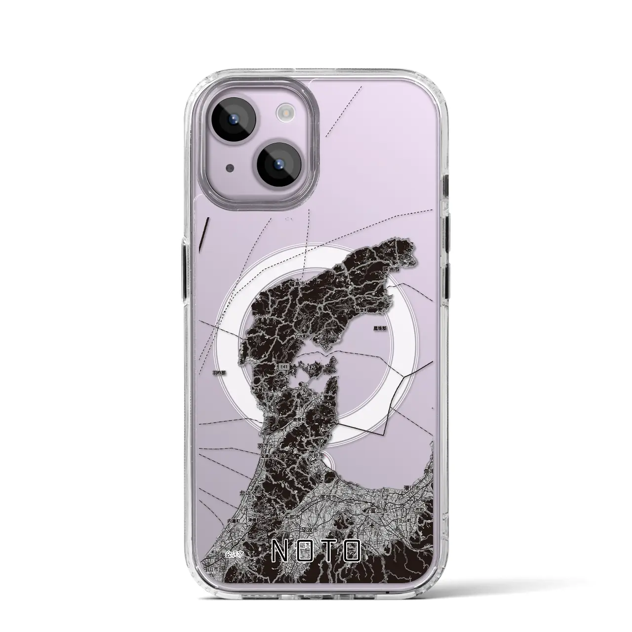 【能登2(石川県)】地図柄iPhoneケース(MagSafeタイプ)