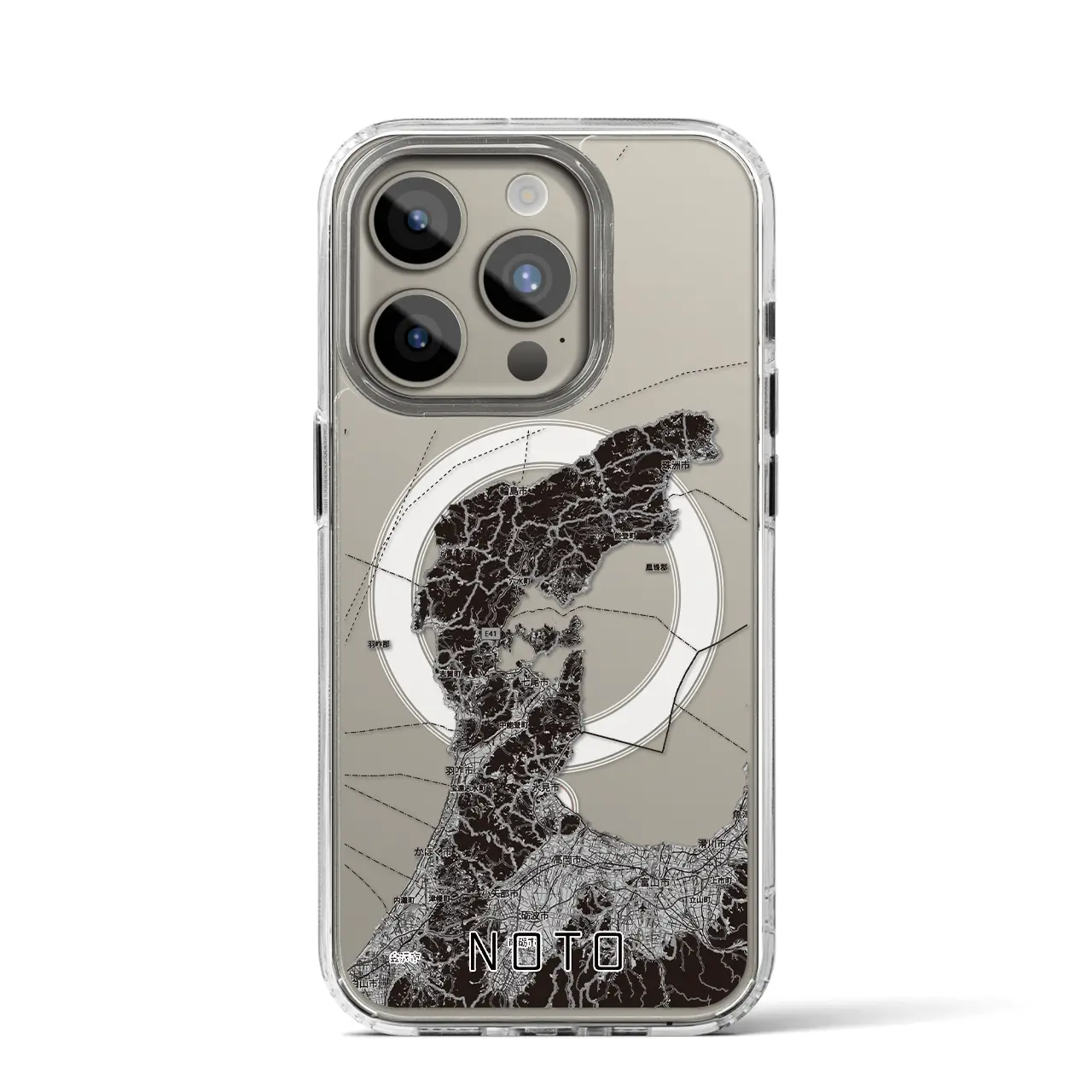 【能登2(石川県)】地図柄iPhoneケース(MagSafeタイプ)