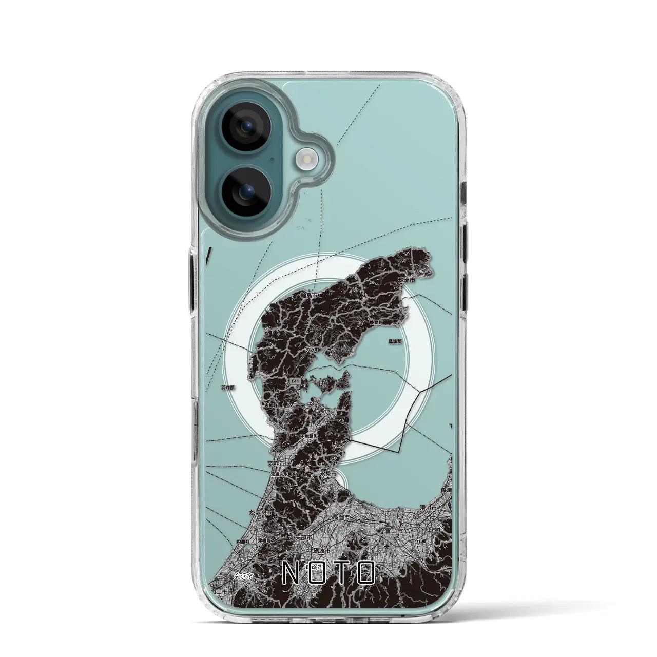 【能登2(石川県)】地図柄iPhoneケース(MagSafeタイプ)