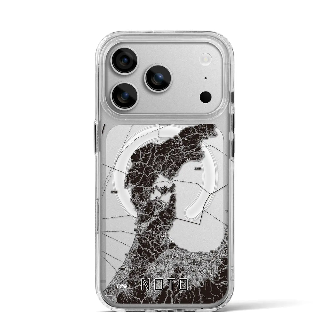 【能登2(石川県)】地図柄iPhoneケース(MagSafeタイプ)