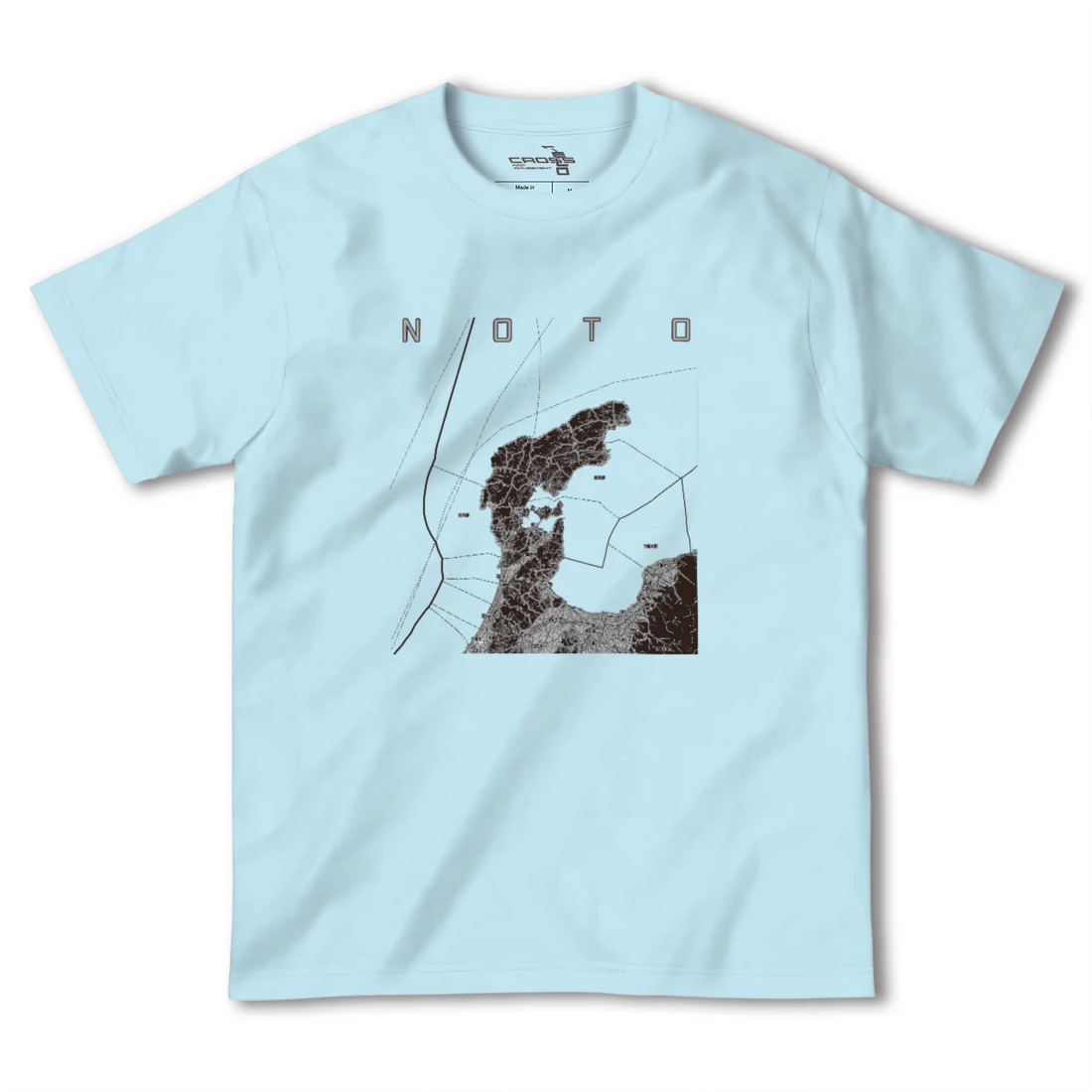 【能登2(石川県)】地図柄ヘビーウェイトTシャツ