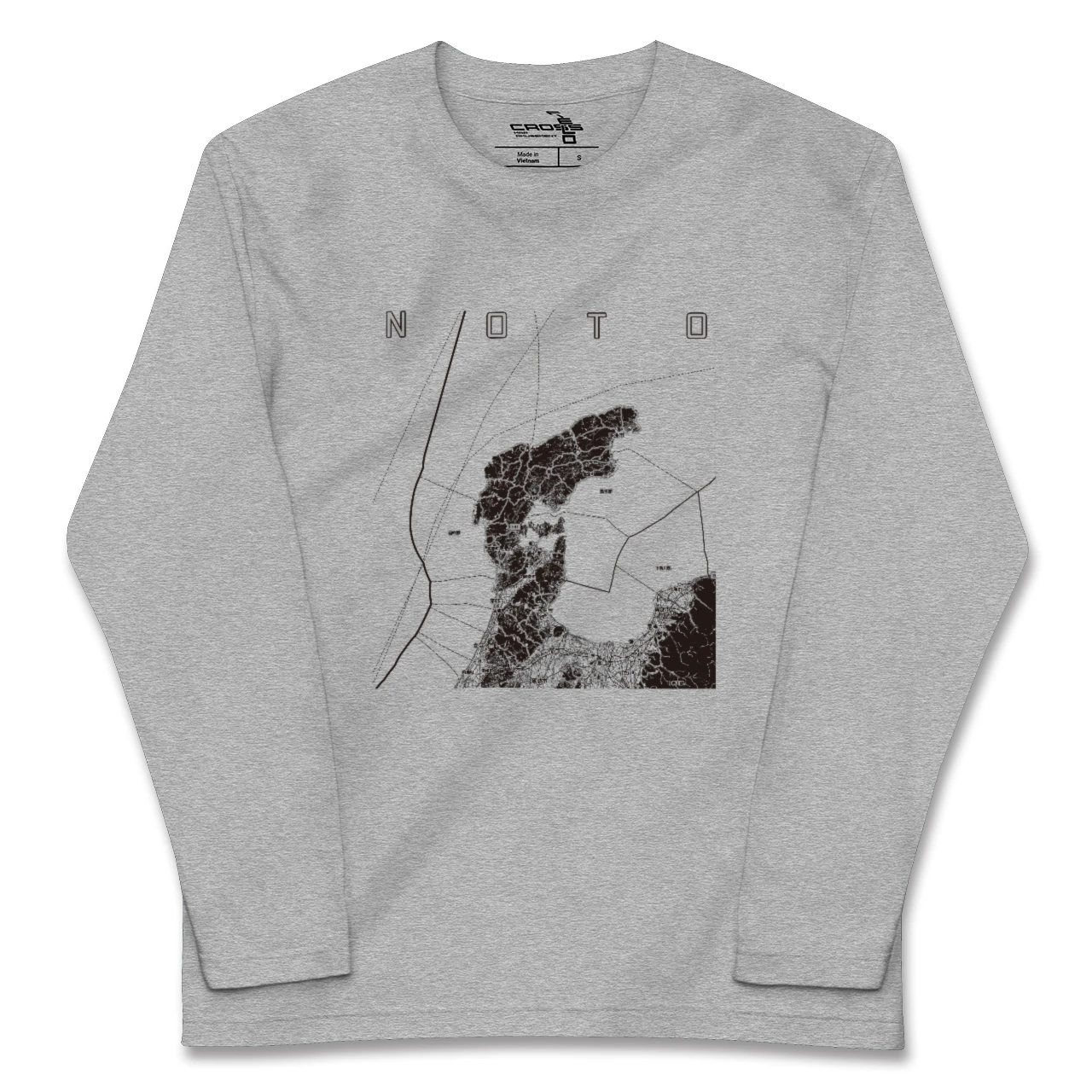 【能登2(石川県)】地図柄ロングスリーブTシャツ