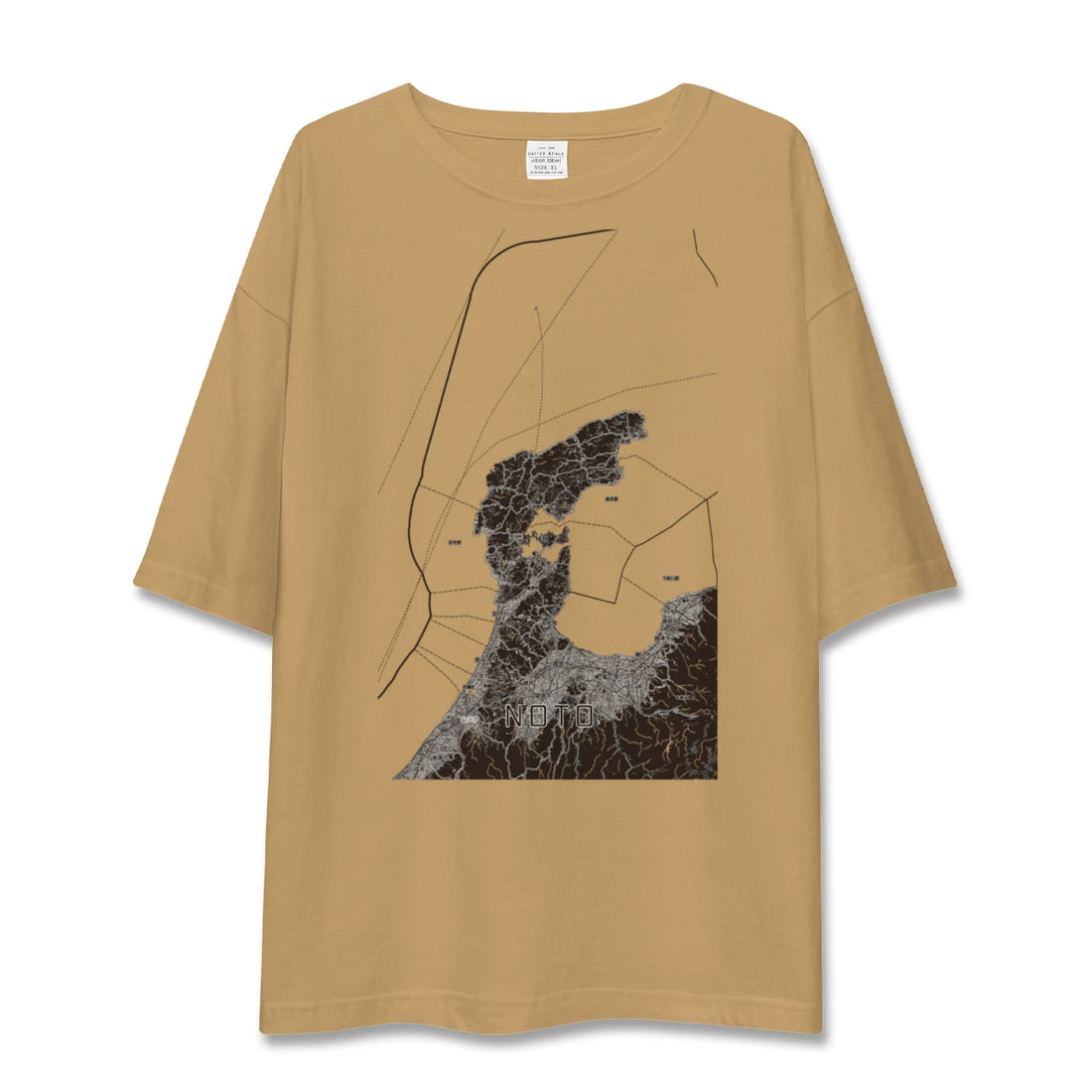 【能登2(石川県)】地図柄ビッグシルエットTシャツ
