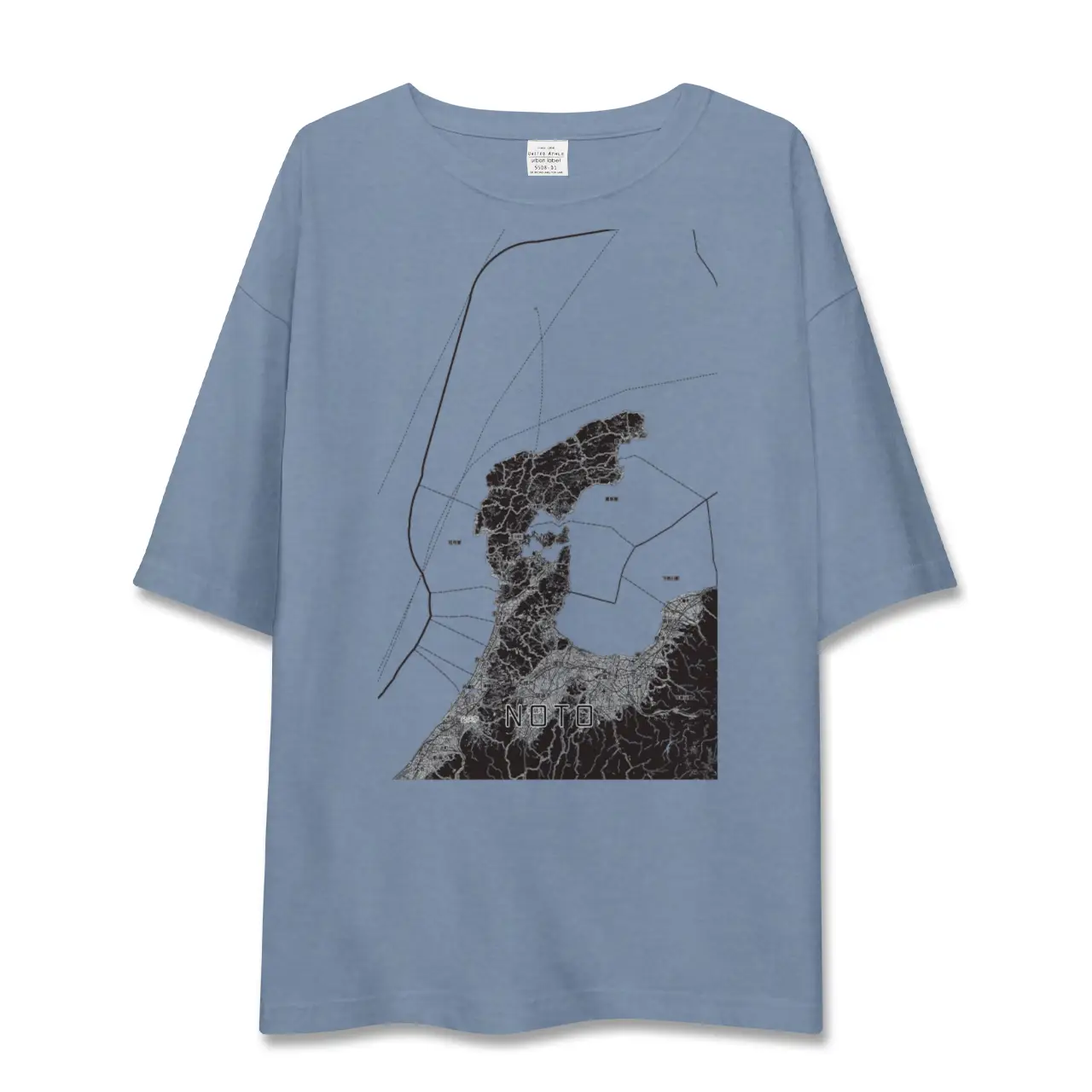 【能登2(石川県)】地図柄ビッグシルエットTシャツ