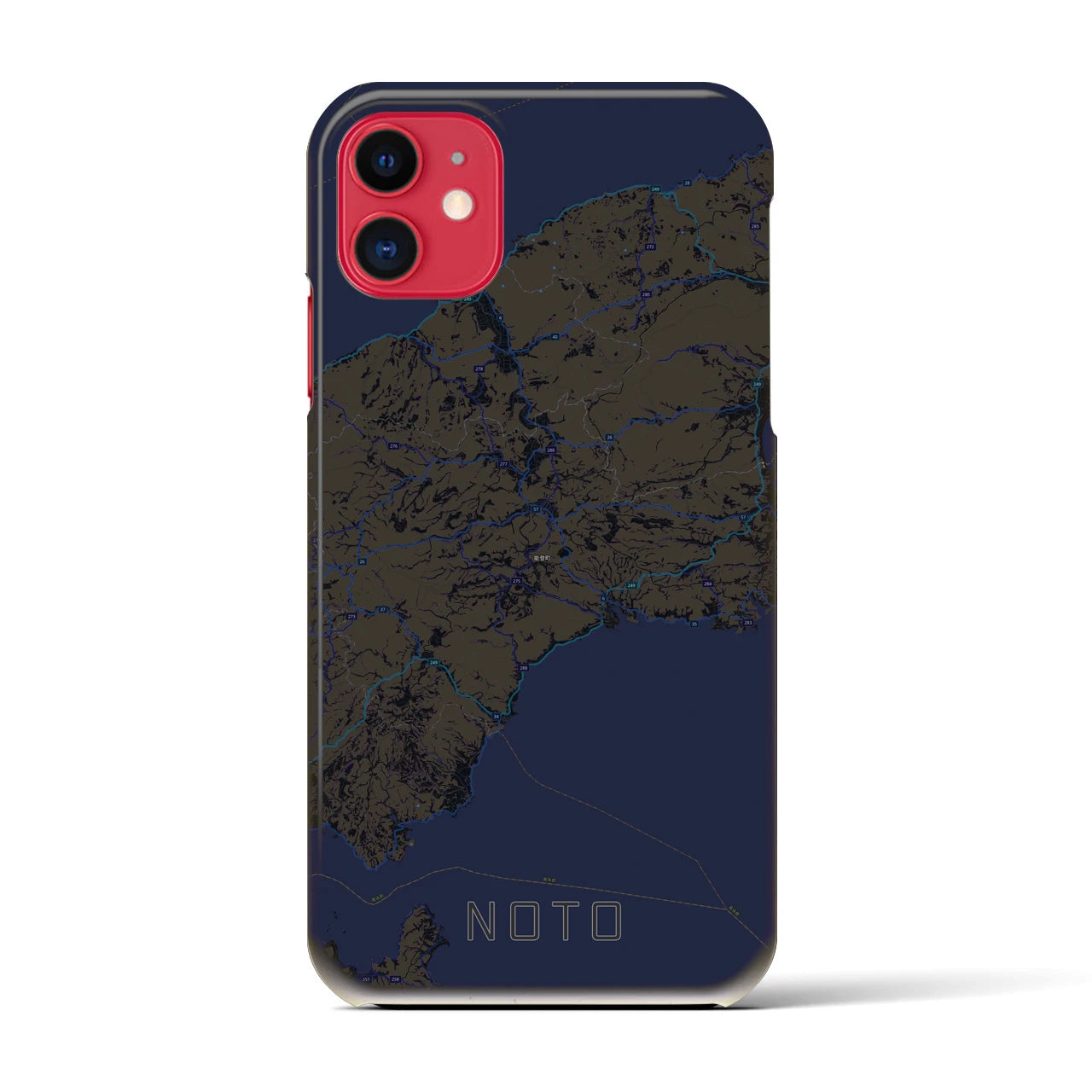 【能登(石川県)】地図柄iPhoneケース(バックカバータイプ)