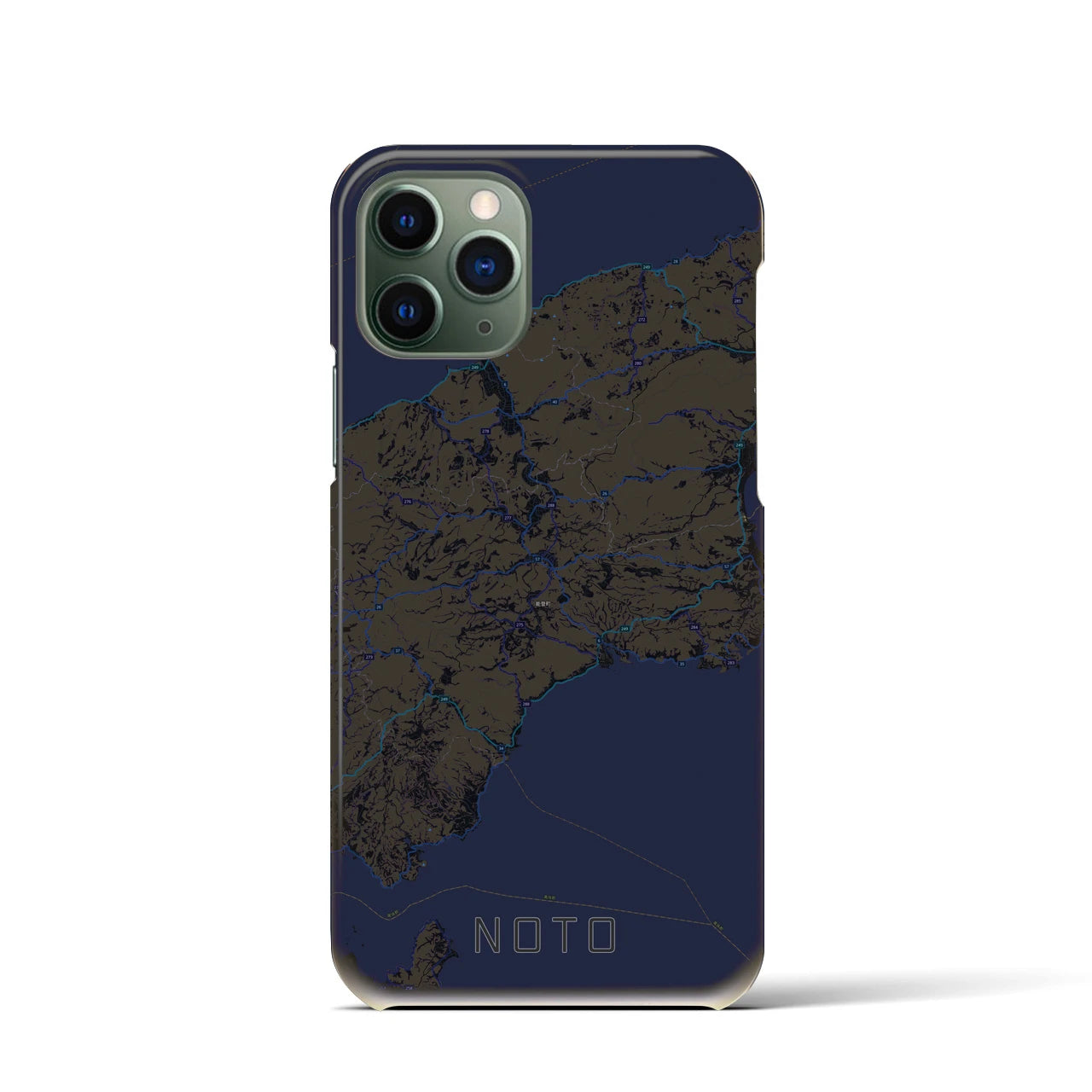 【能登(石川県)】地図柄iPhoneケース(バックカバータイプ)