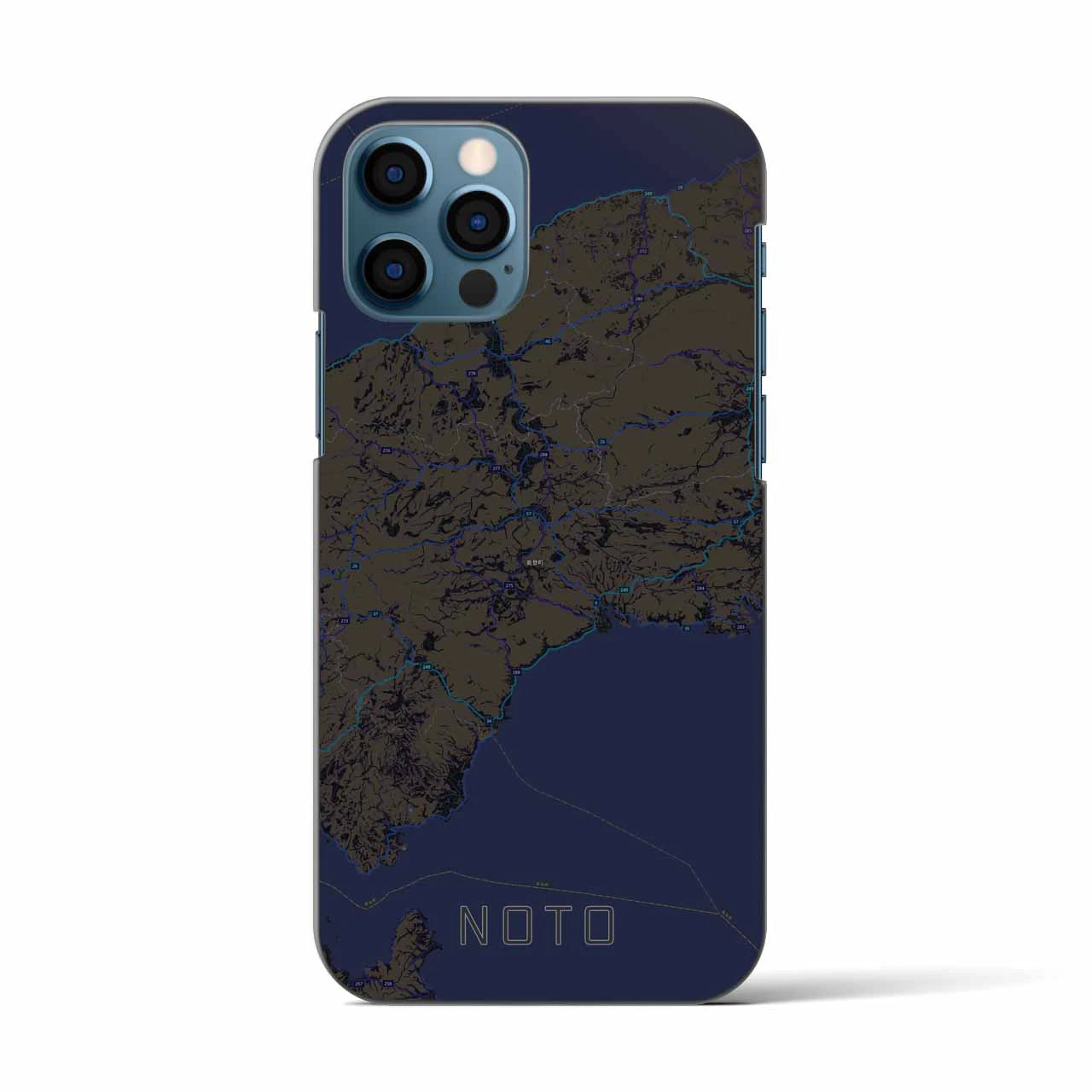 【能登(石川県)】地図柄iPhoneケース(バックカバータイプ)