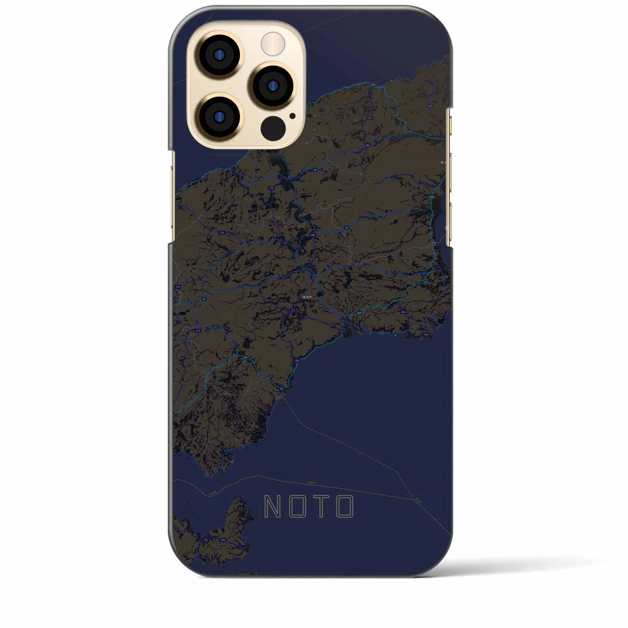 【能登(石川県)】地図柄iPhoneケース(バックカバータイプ)