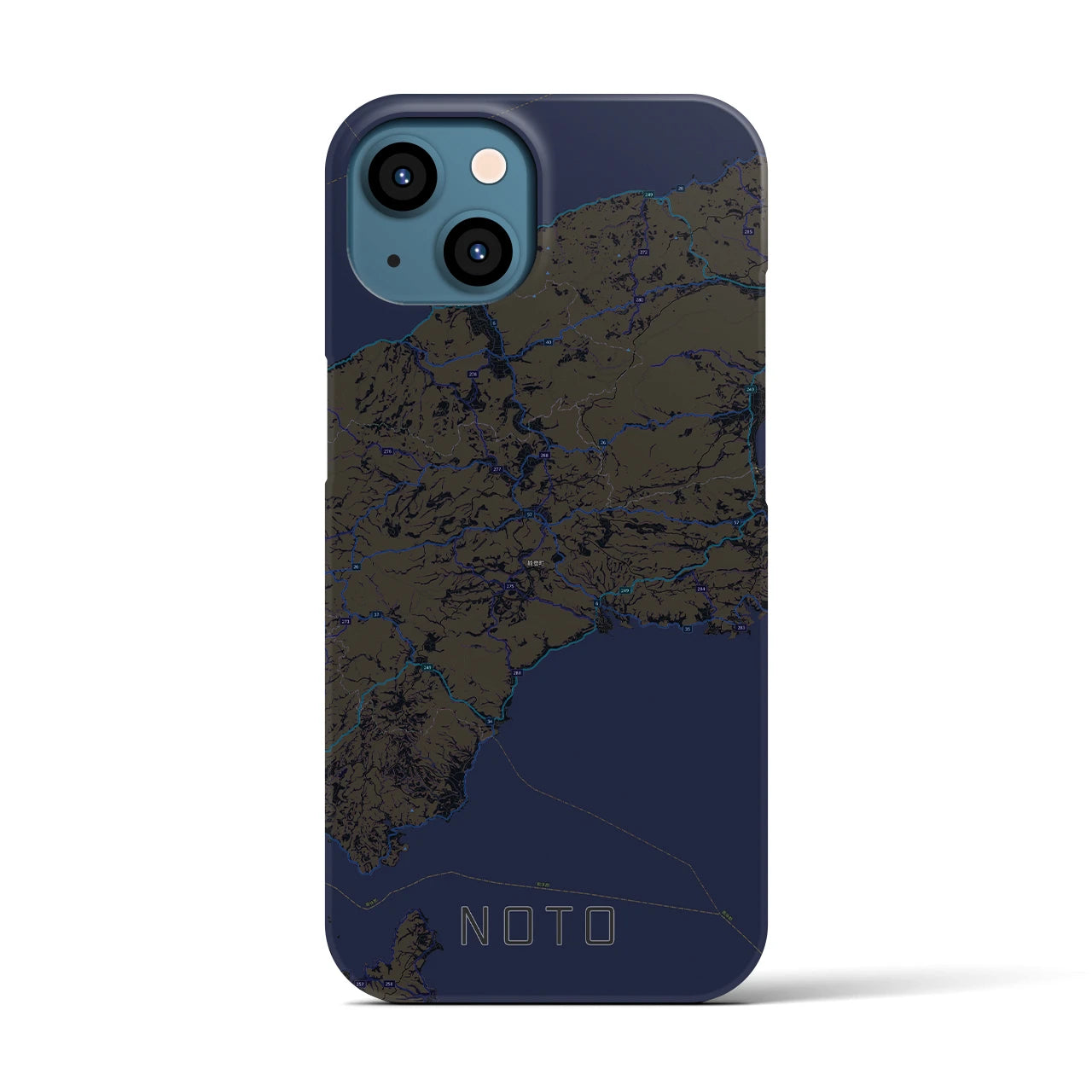 【能登(石川県)】地図柄iPhoneケース(バックカバータイプ)