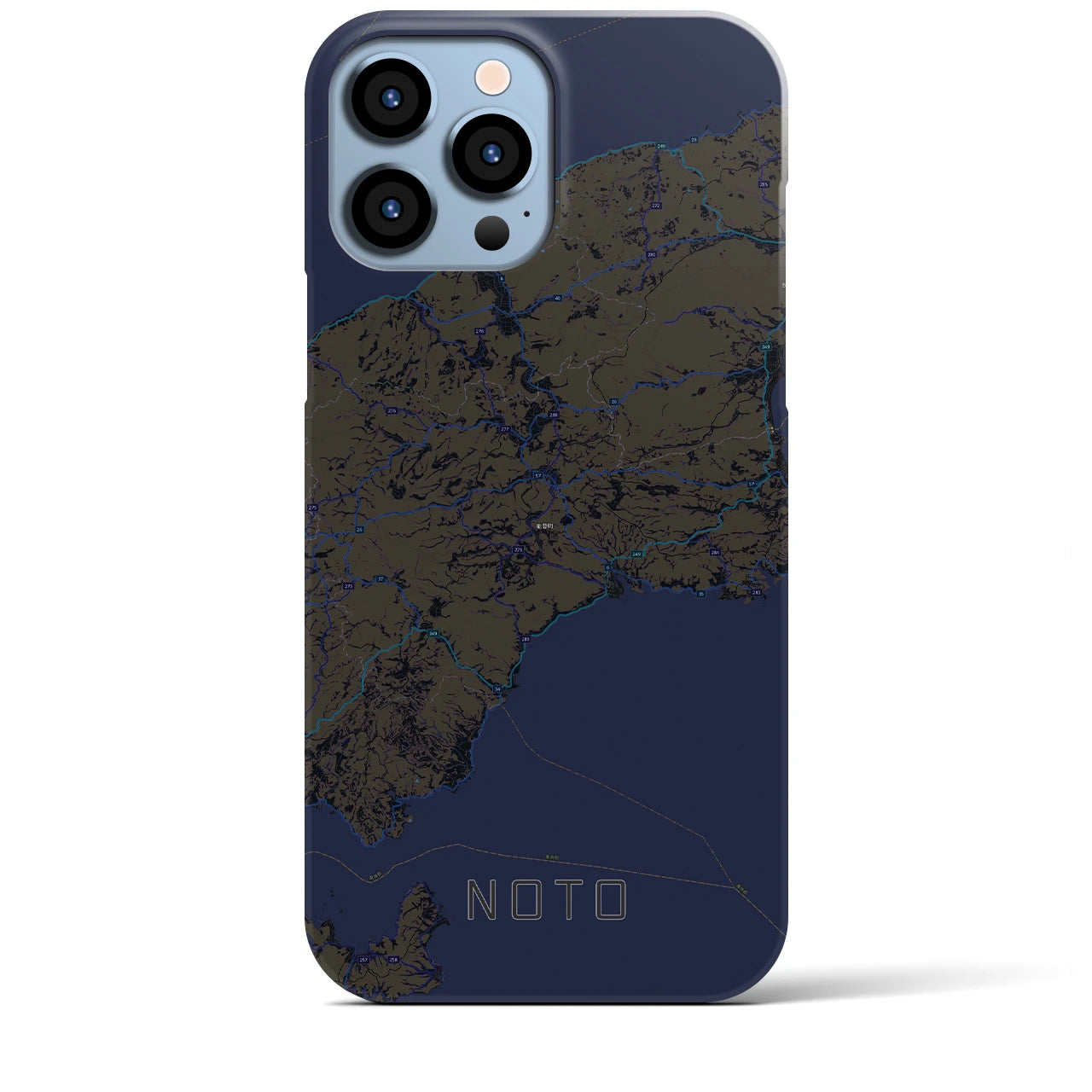 【能登(石川県)】地図柄iPhoneケース(バックカバータイプ)