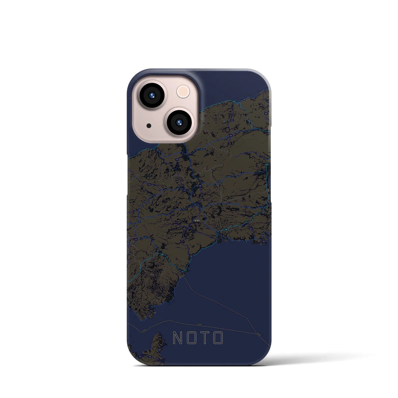 【能登(石川県)】地図柄iPhoneケース(バックカバータイプ)