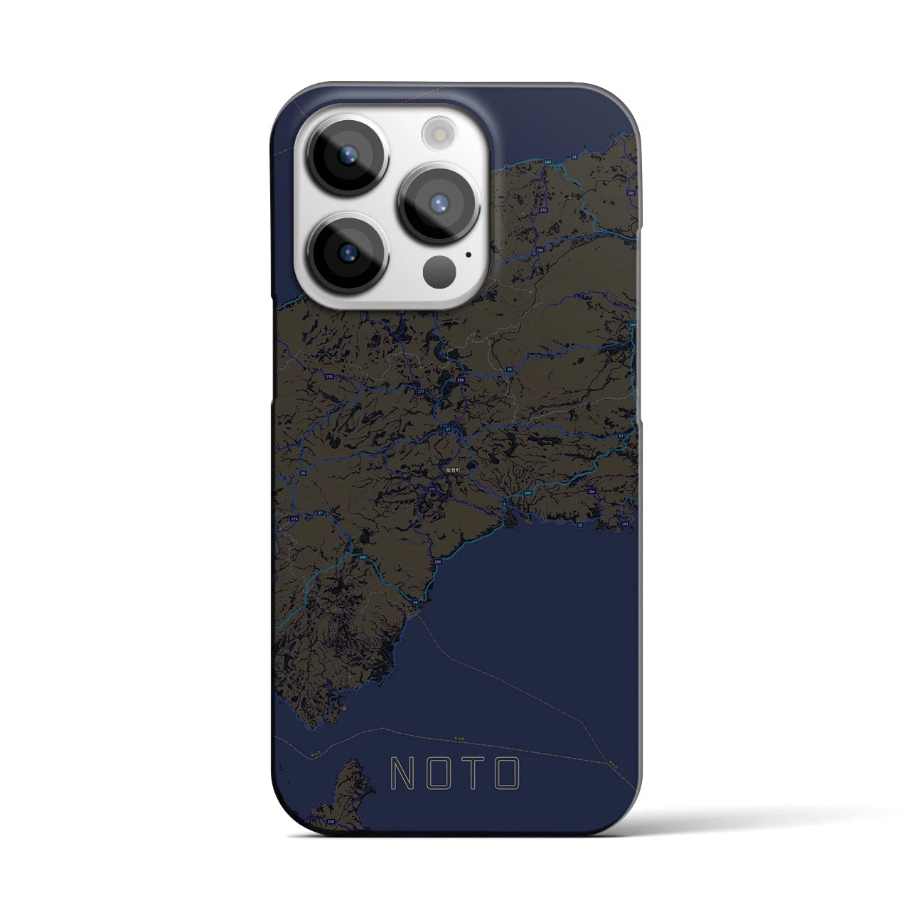 【能登(石川県)】地図柄iPhoneケース(バックカバータイプ)