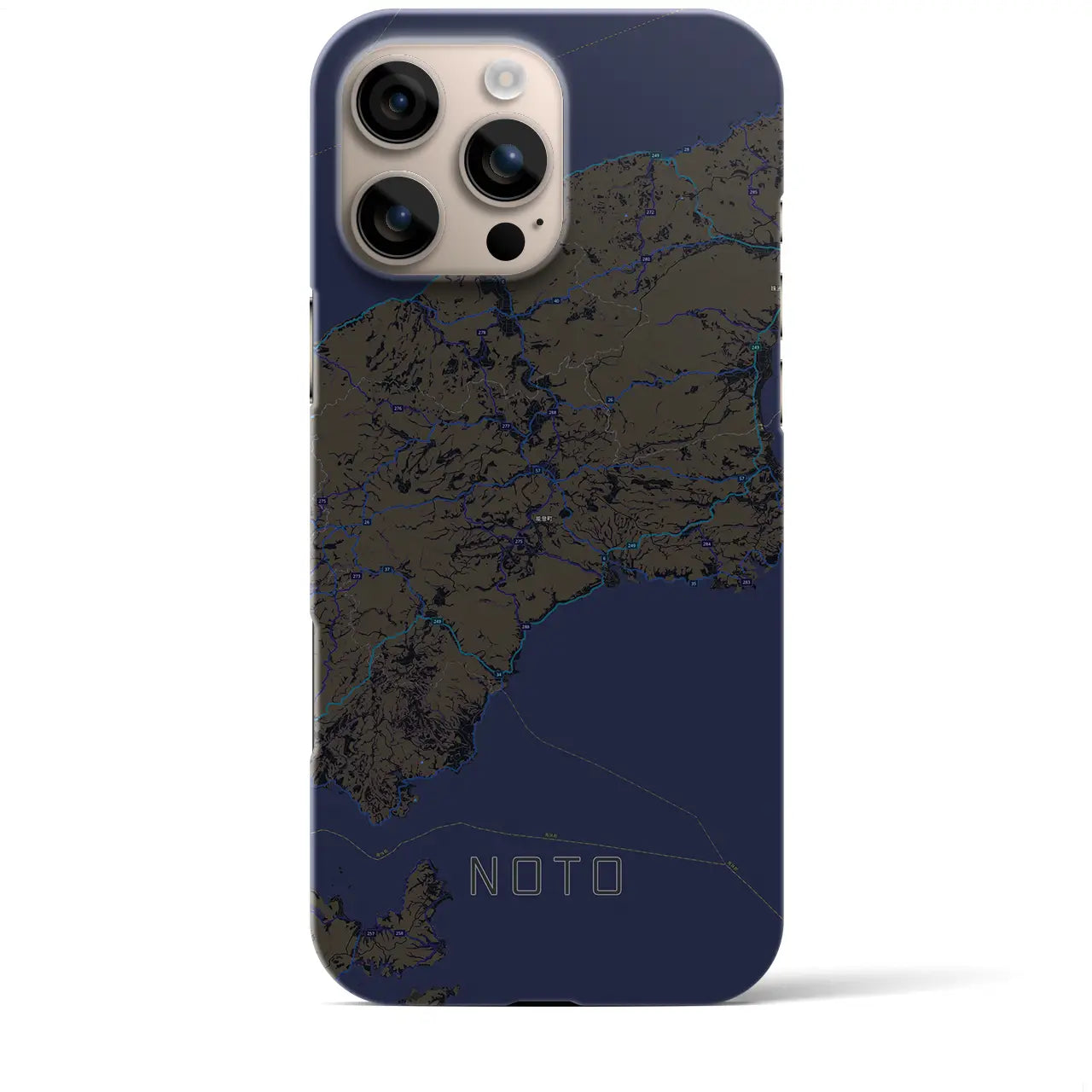 【能登(石川県)】地図柄iPhoneケース(バックカバータイプ)