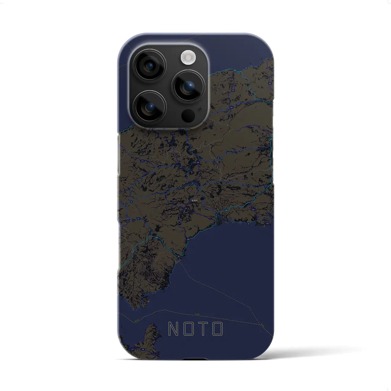 【能登(石川県)】地図柄iPhoneケース(バックカバータイプ)